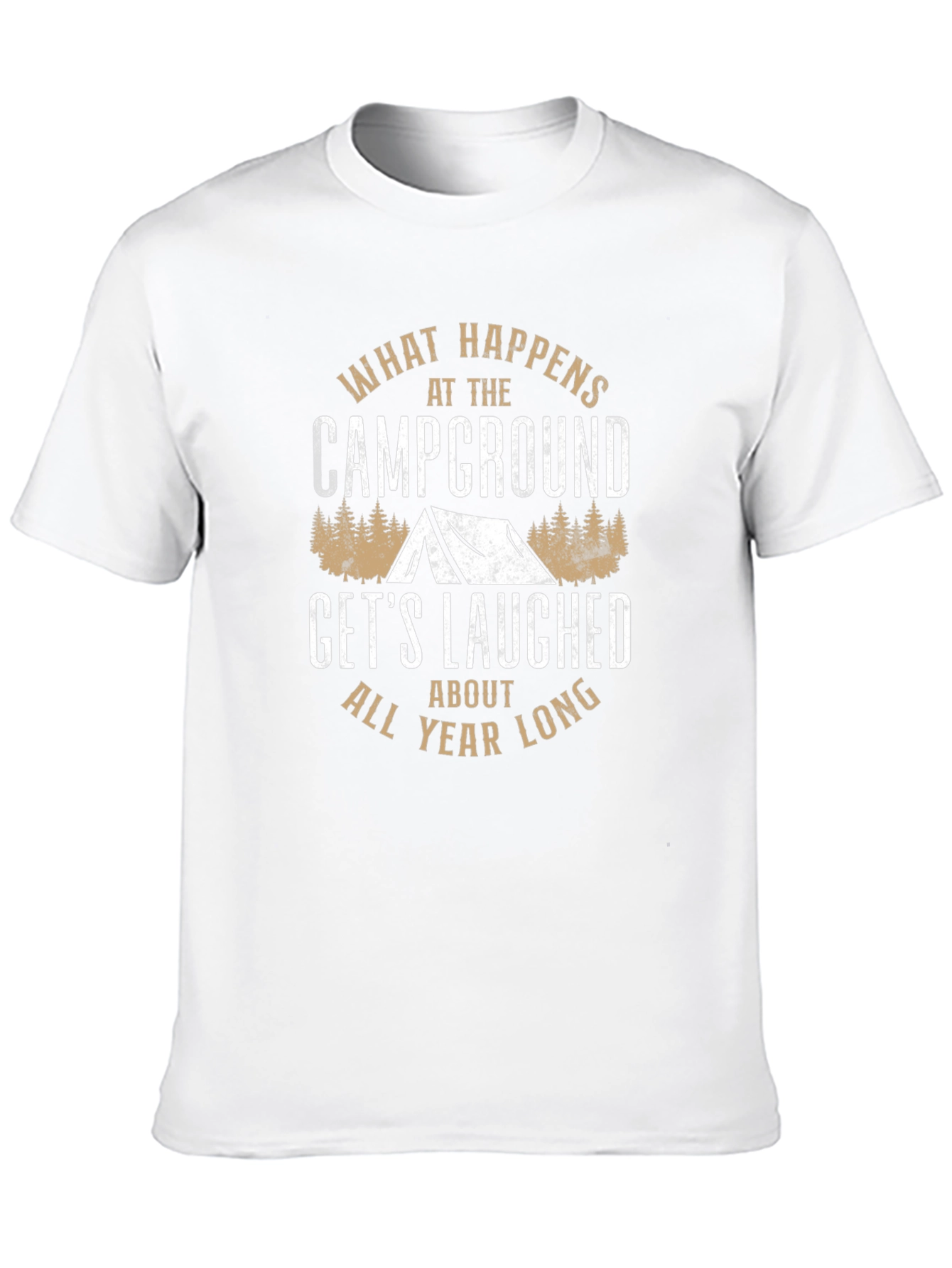 Campground Humor T-Shirt - What Happens Graphic Tee