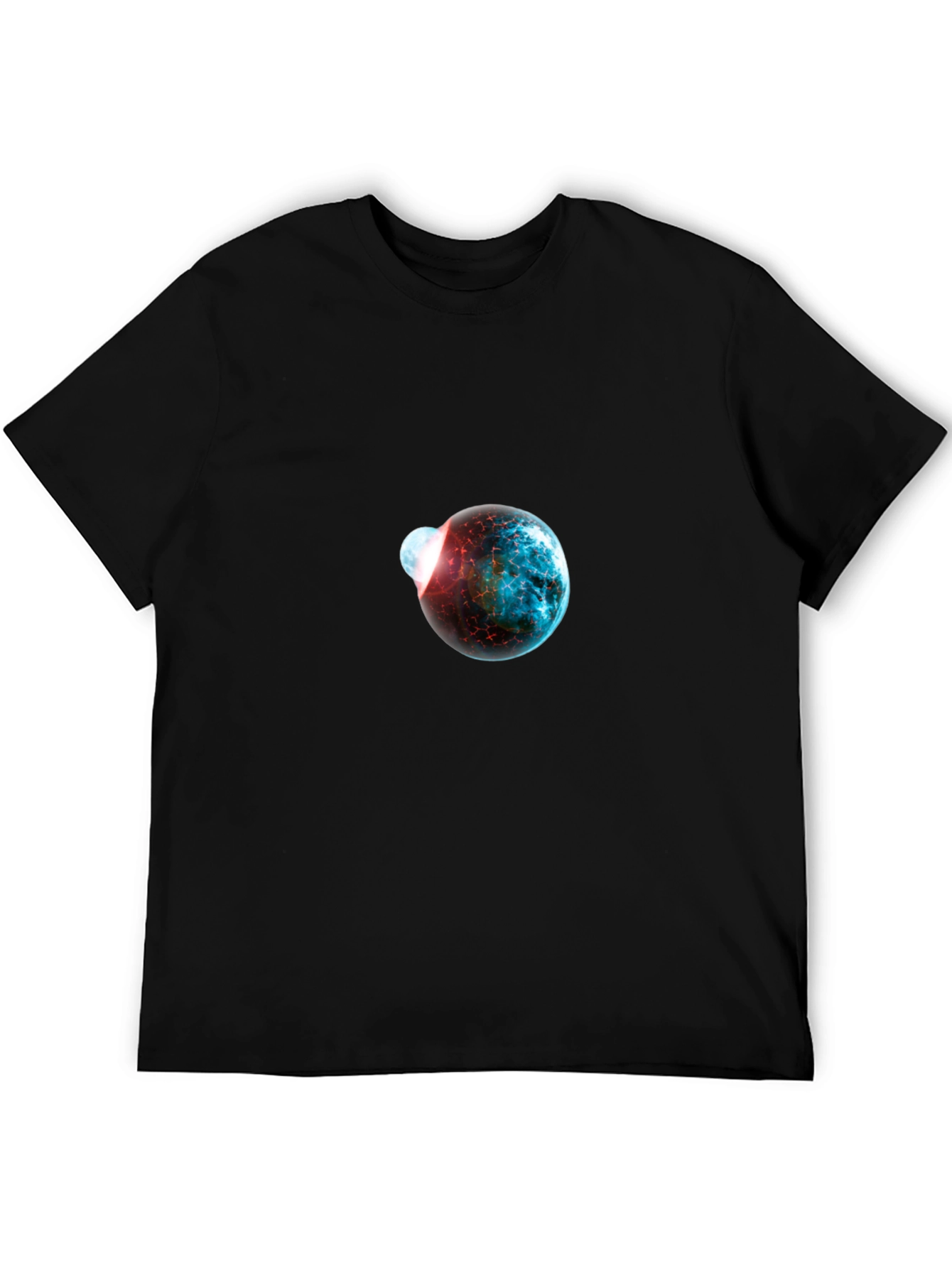 Cosmic Collision Graphic Black T-Shirt