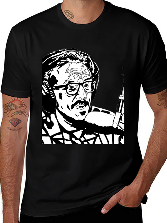 Black T-Shirt with Graphic Print