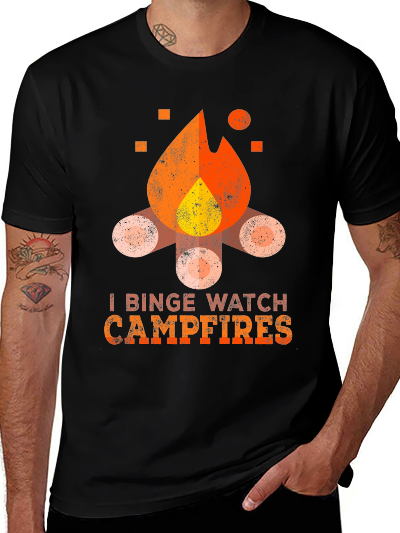 Campfire Binge Watching Graphic Tee