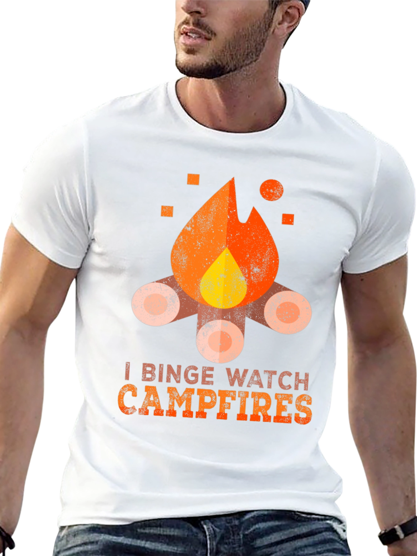 Campfire Binge Watching Graphic Tee