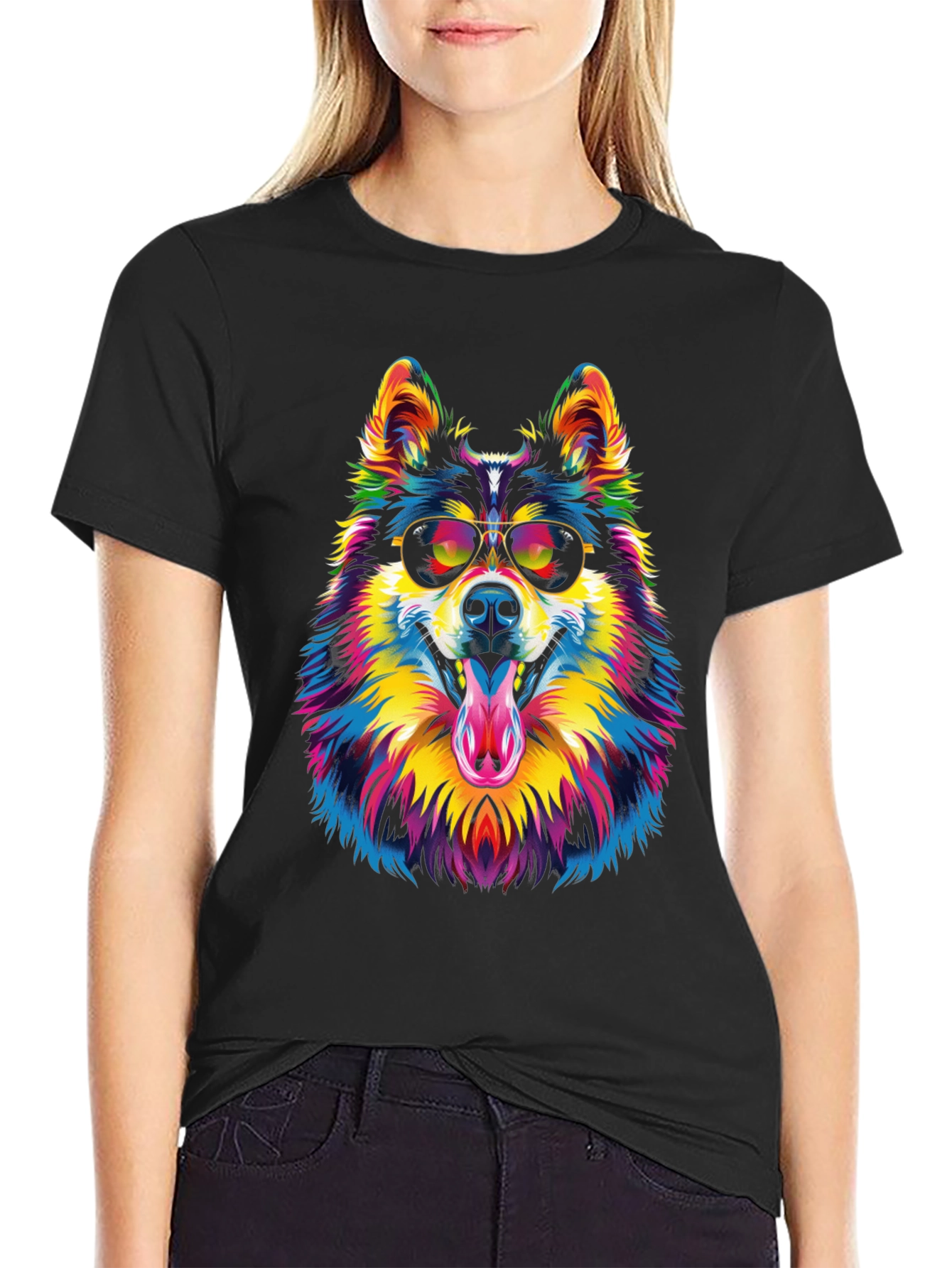 Cool Dog Graphic Tee - Mens Black T-Shirt
