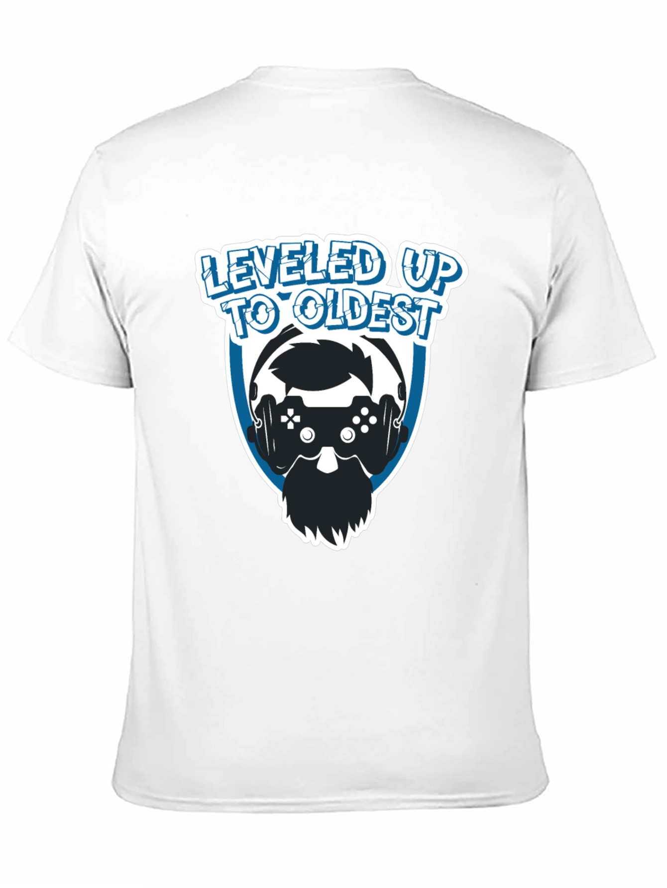 Leveled Up to Oldest Gamer T-Shirt - Black