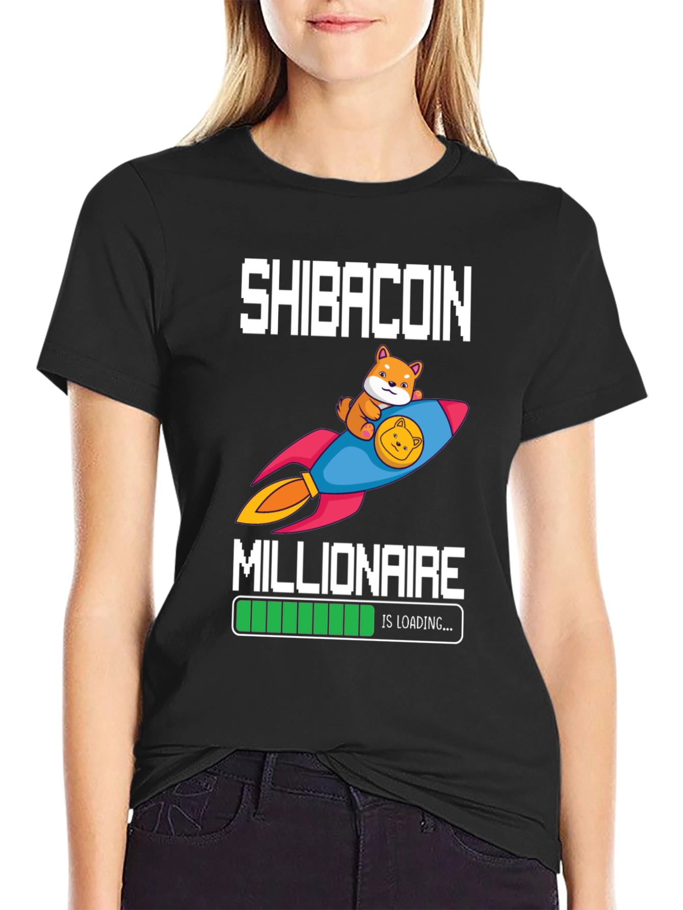 Shibacoin Millionaire Loading T-Shirt Crypto HODL