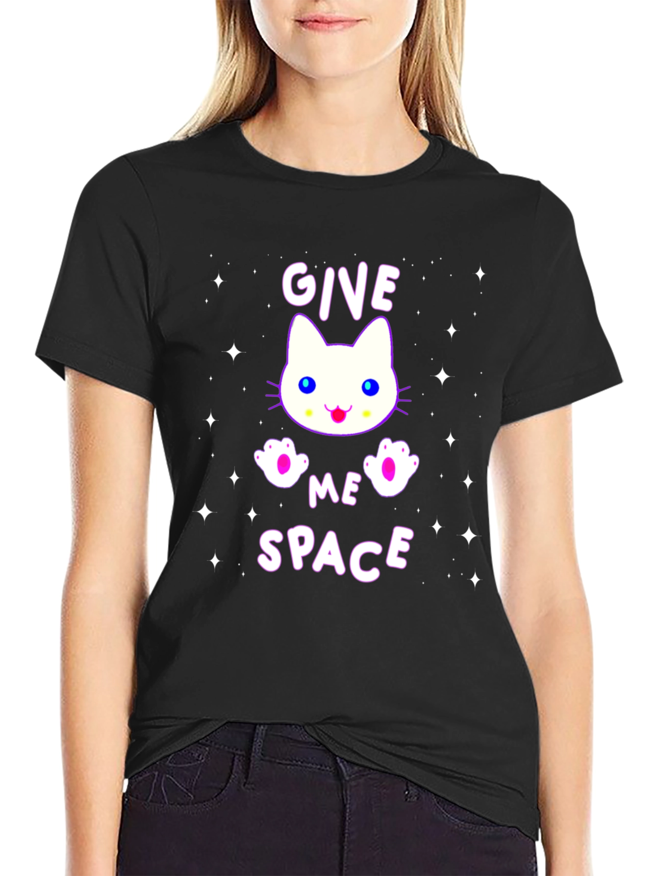 Give Me Space Cat Graphic T-Shirt
