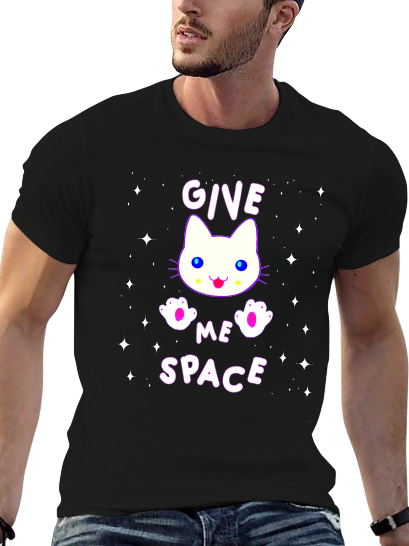 Give Me Space Cat Graphic T-Shirt