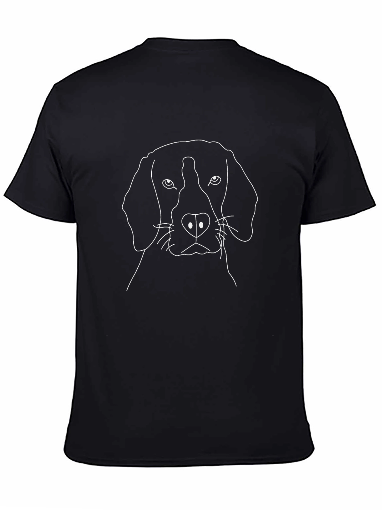 Dog Outline Black T-Shirt