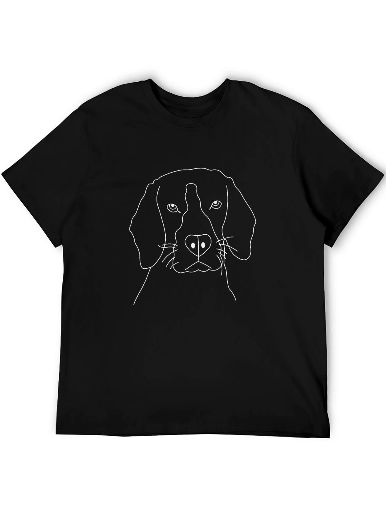 Dog Outline Black T-Shirt