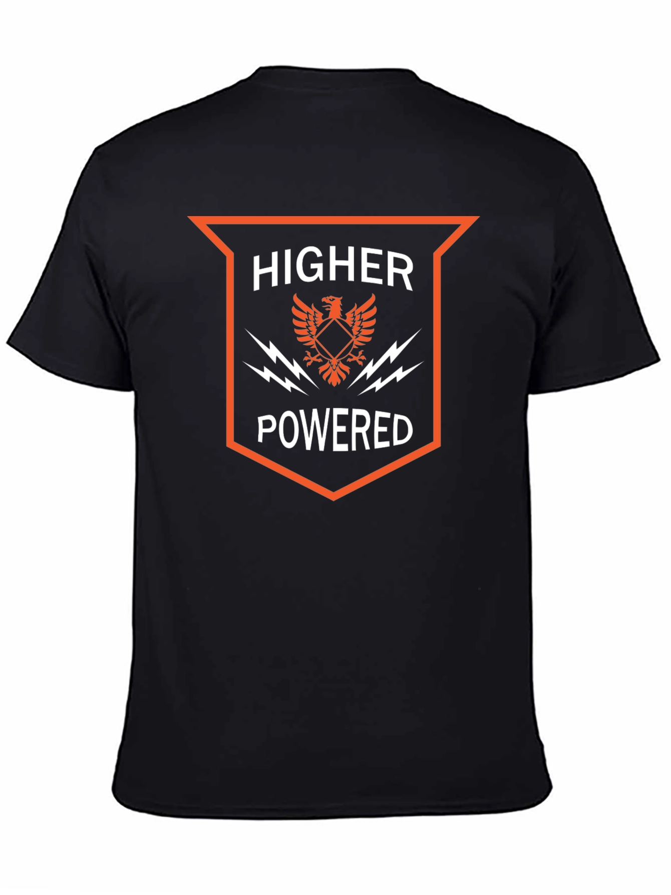 Higher Powered Graphic Print Black Tee