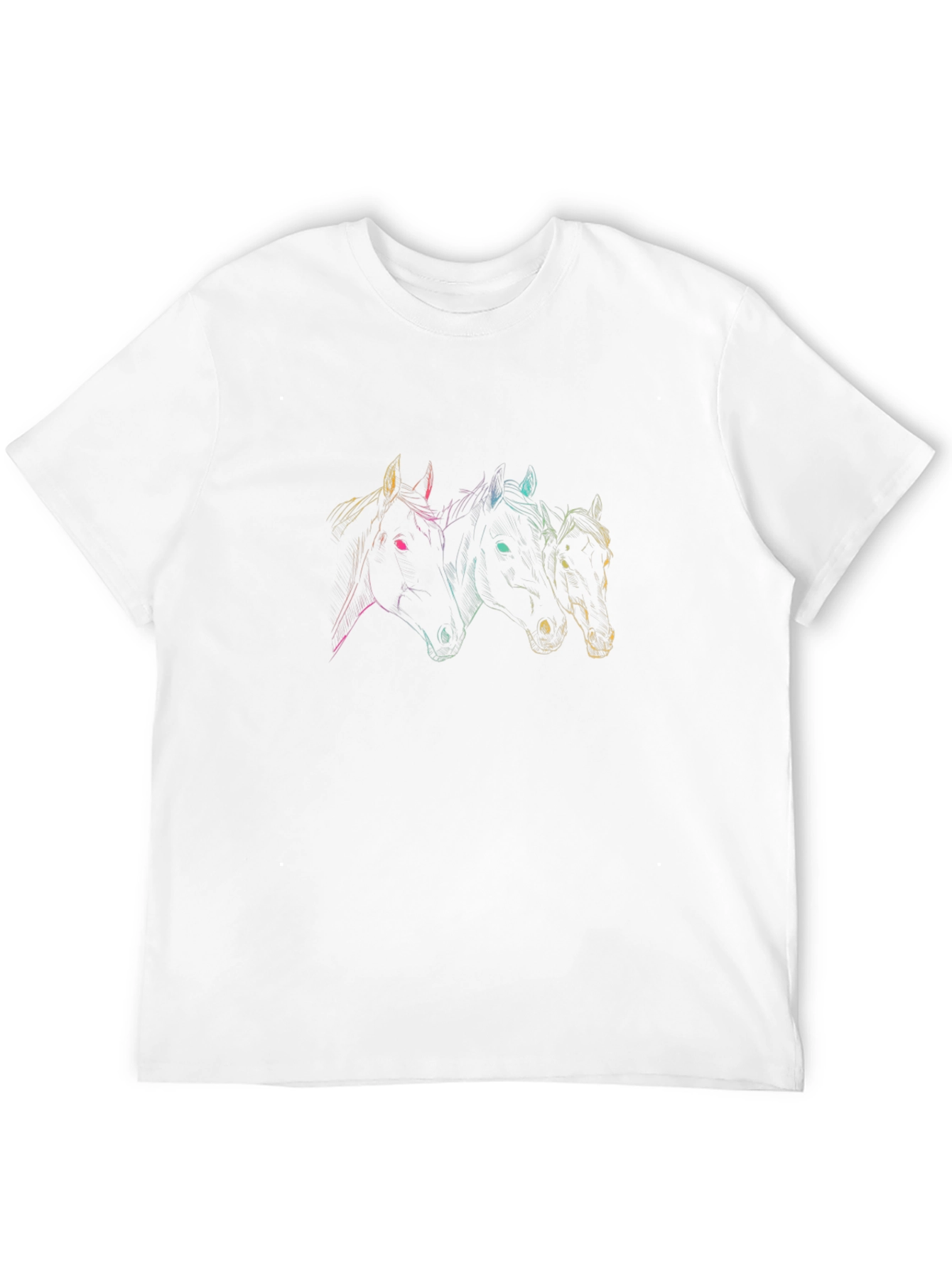 Horse Trio Graphic Tee - Black