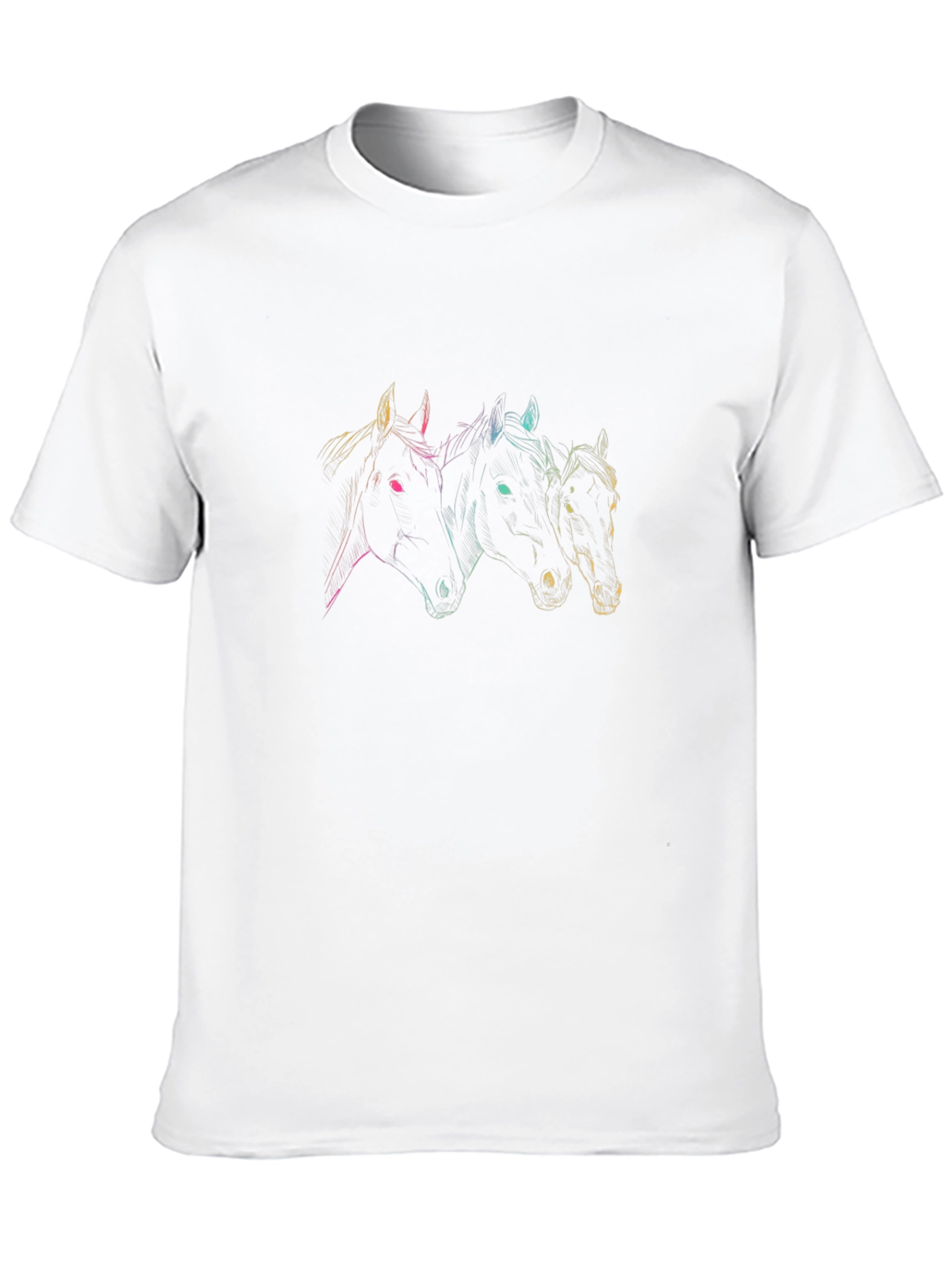 Horse Trio Graphic Tee - Black