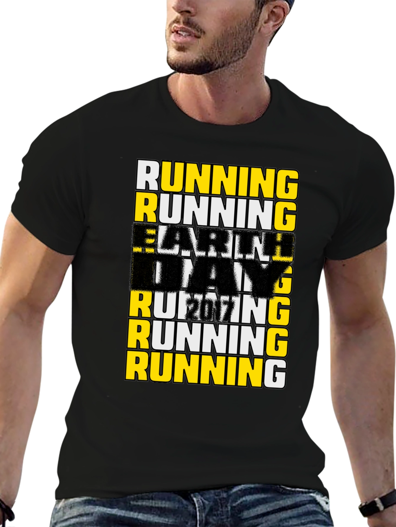 Running The Day Mens Graphic T-Shirt