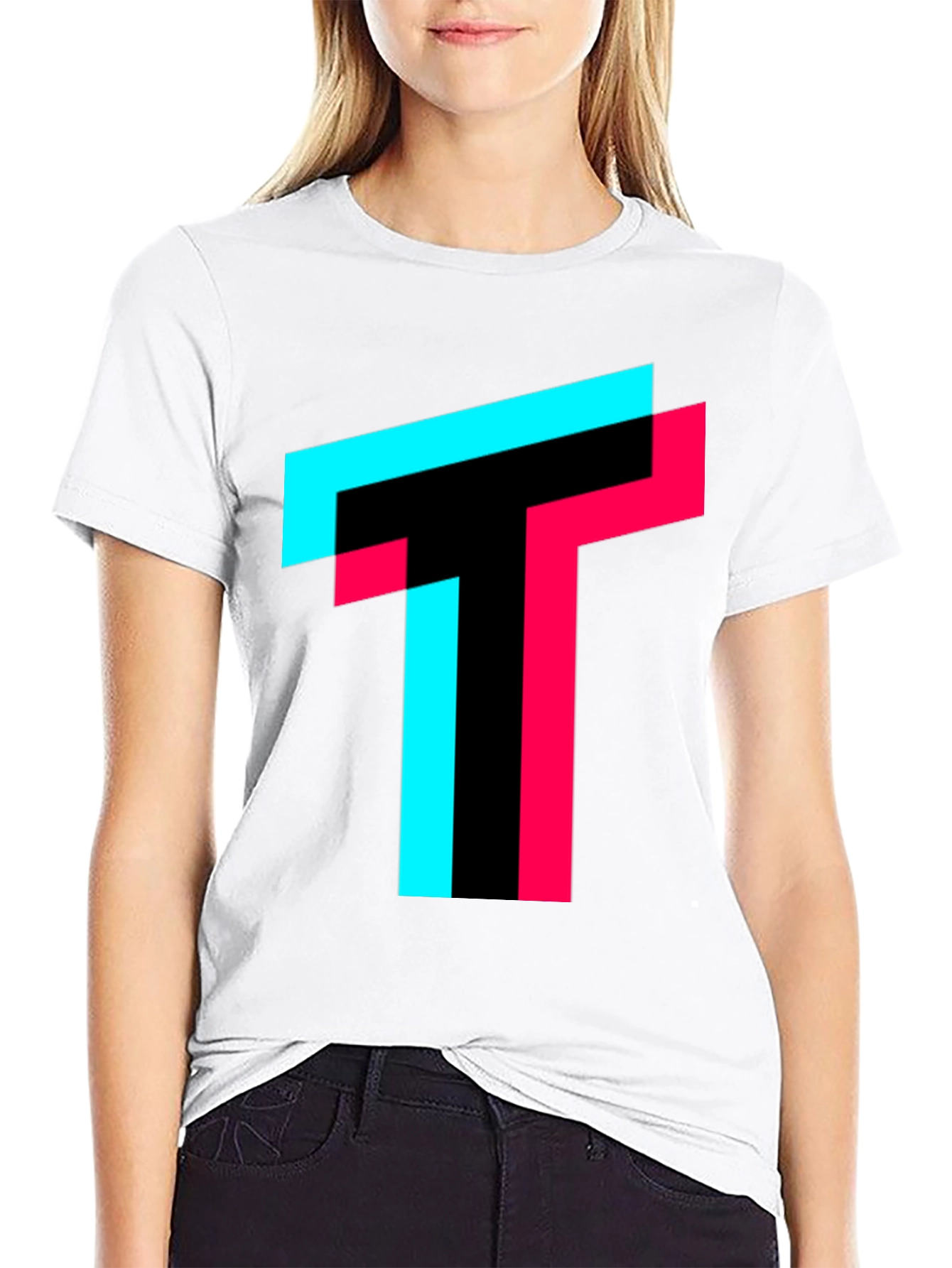 Trendy TikTok Inspired Graphic Tee - Black