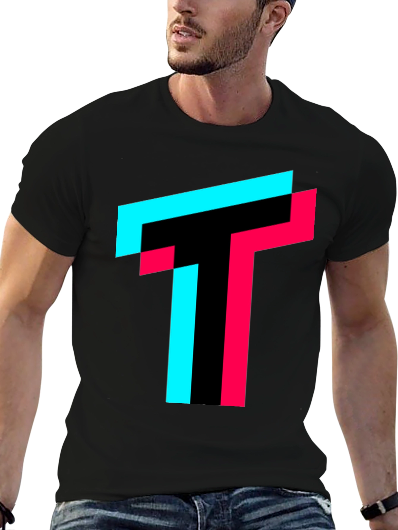 Trendy TikTok Inspired Graphic Tee - Black