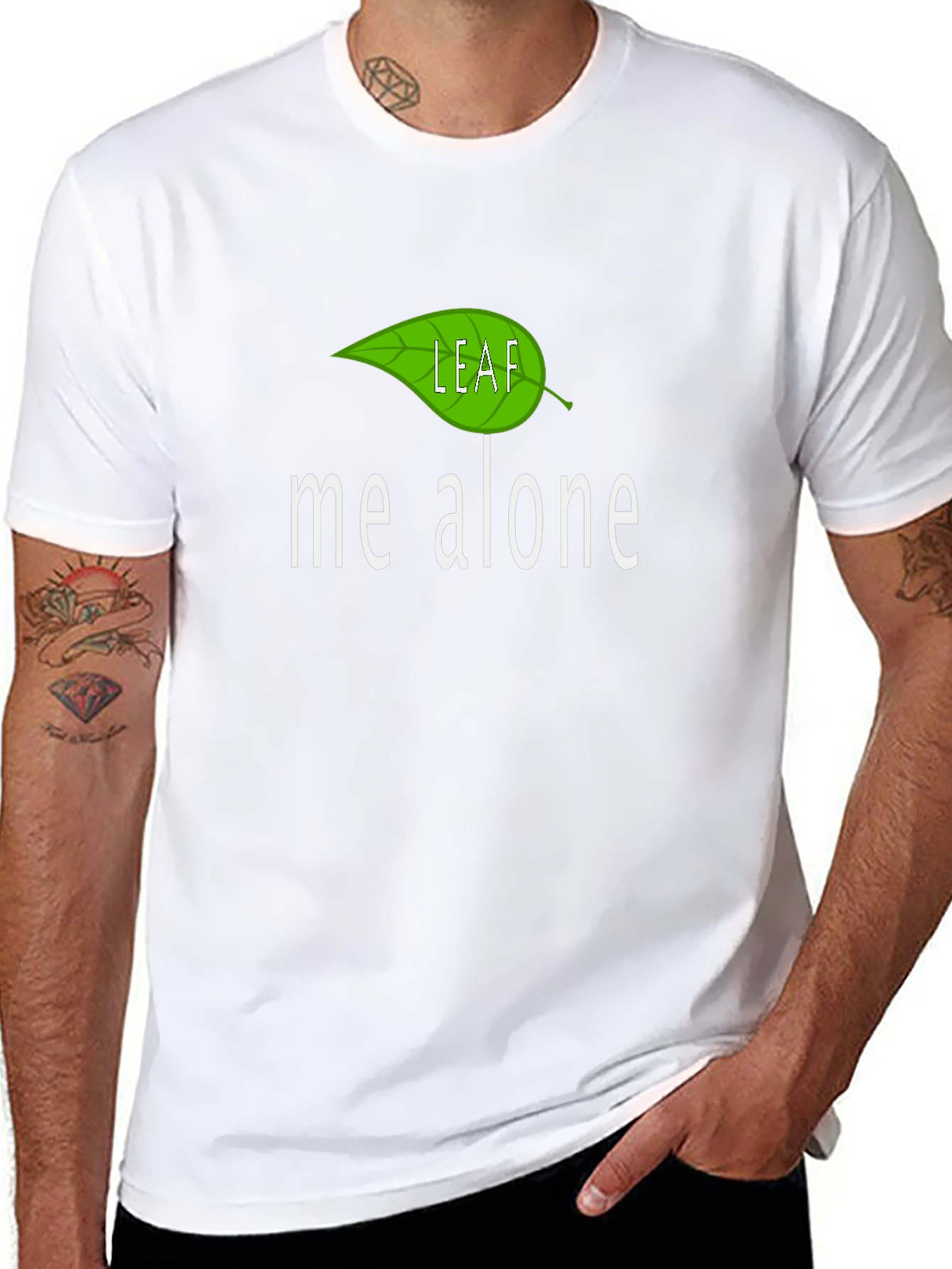 Leaf Me Alone T-Shirt - Funny Graphic Tee