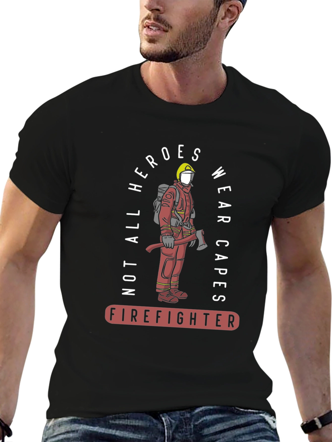 Firefighter Hero Graphic T-Shirt