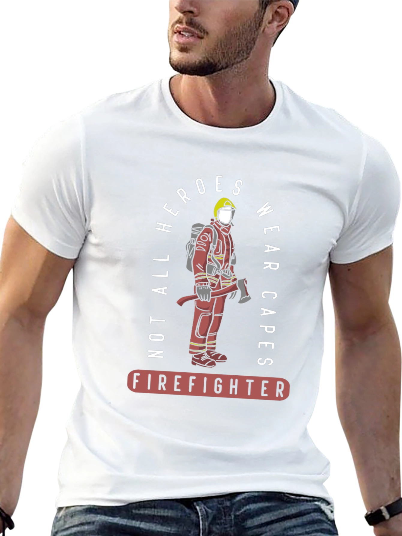 Firefighter Hero Graphic T-Shirt