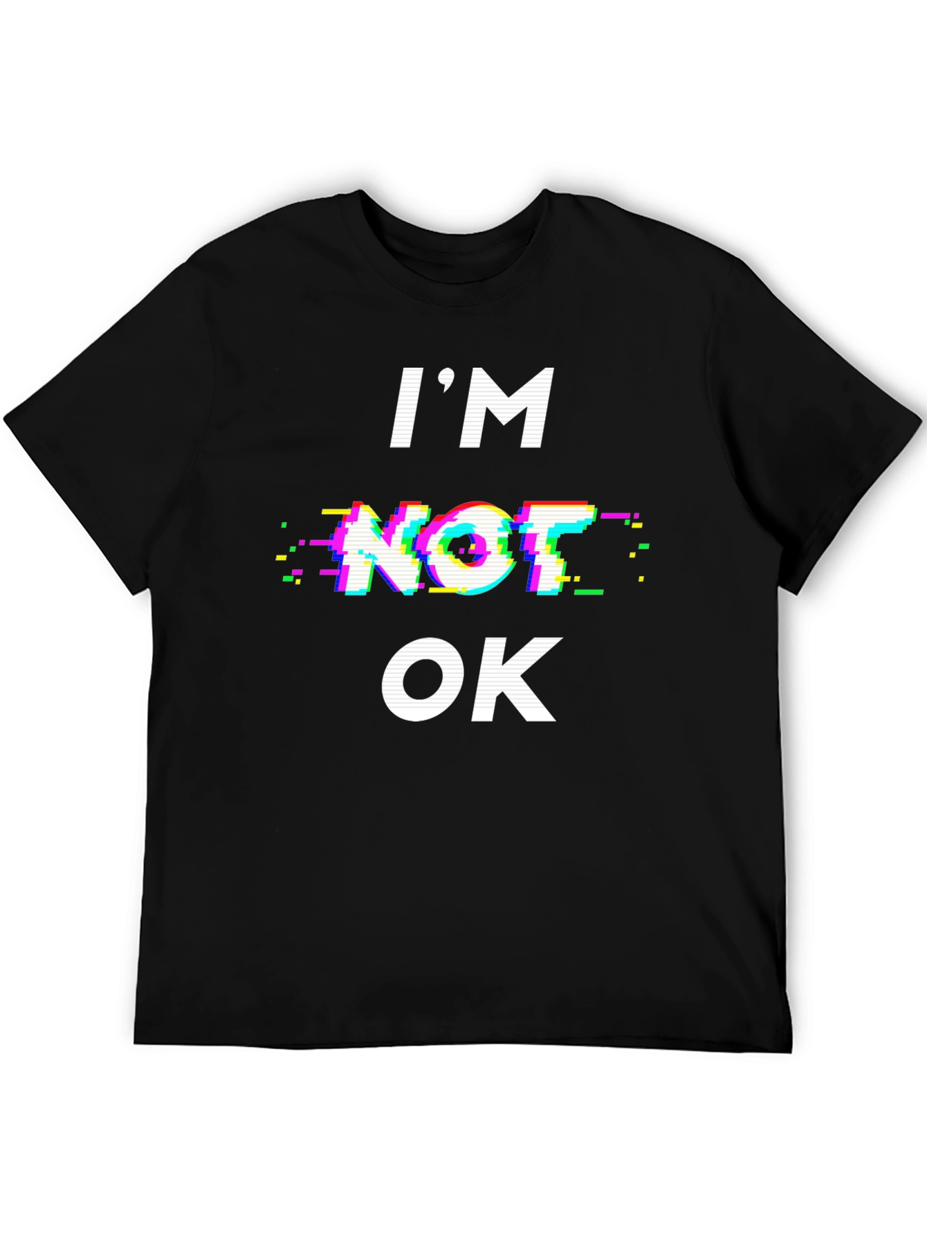 Im Not OK Graphic Tee - Black