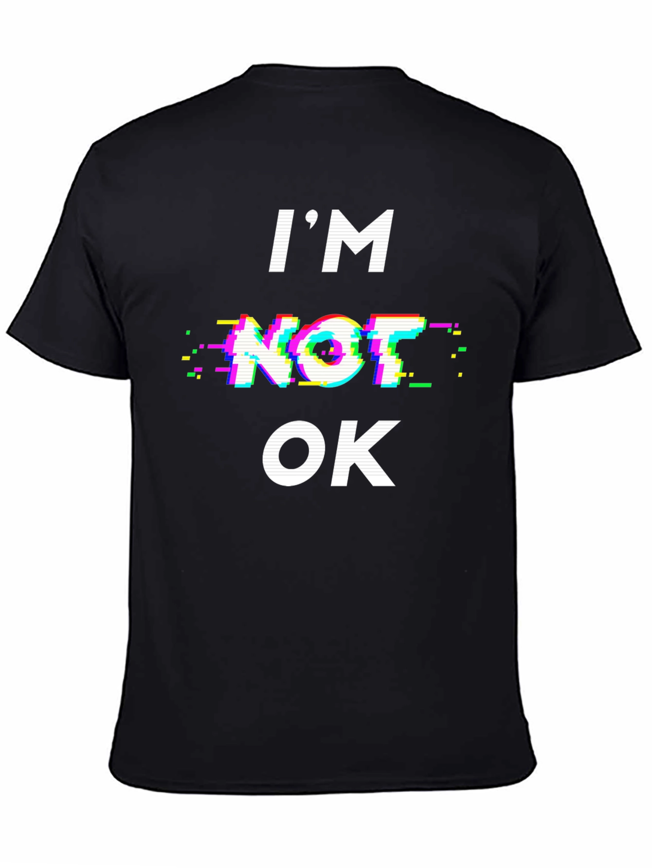 Im Not OK Graphic Tee - Black
