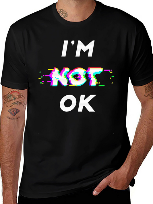 Im Not OK Graphic Tee - Black