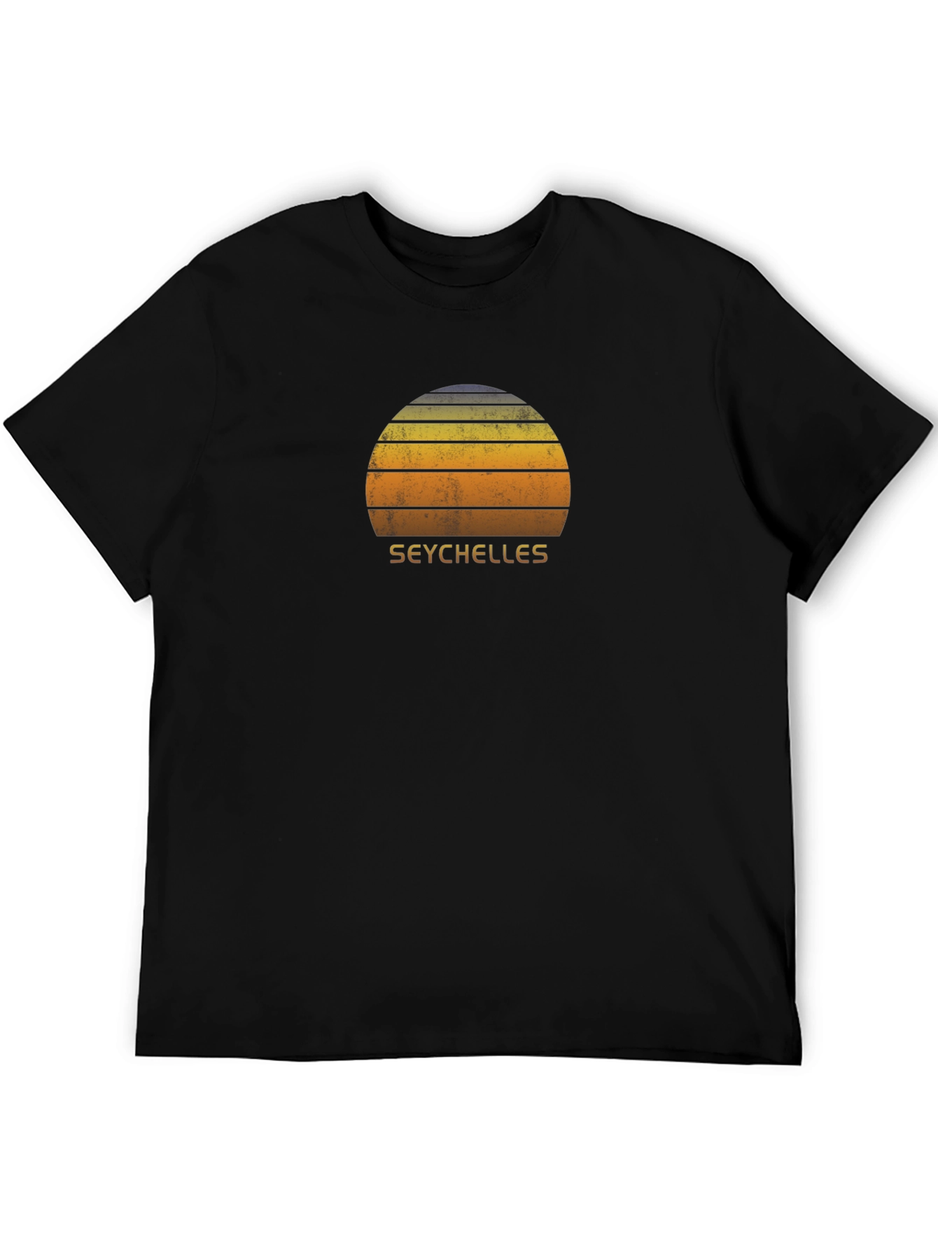 Seychelles Sunset Graphic Tee - Retro Vacation T-Shirt