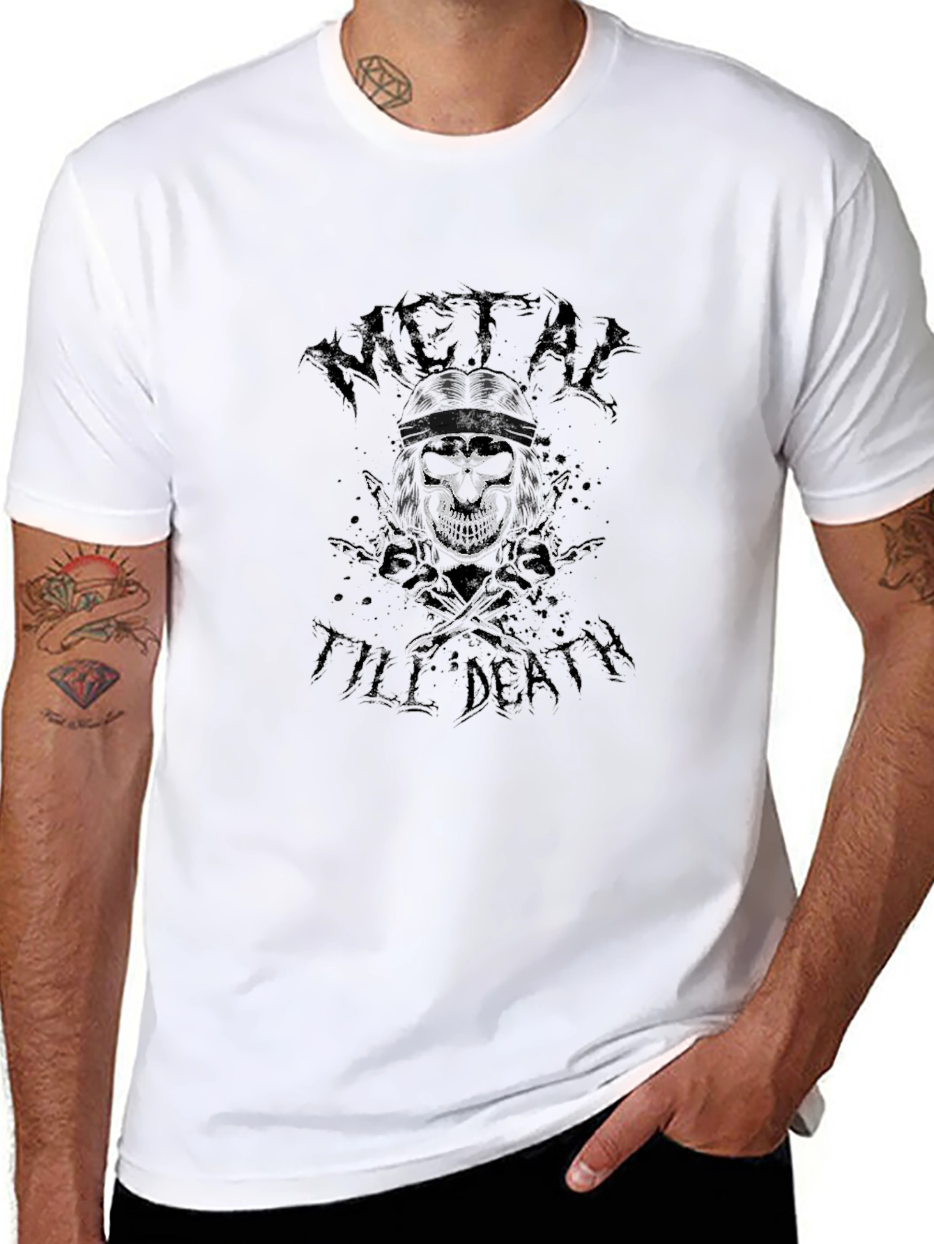 Metal Till Death Black Graphic Tee