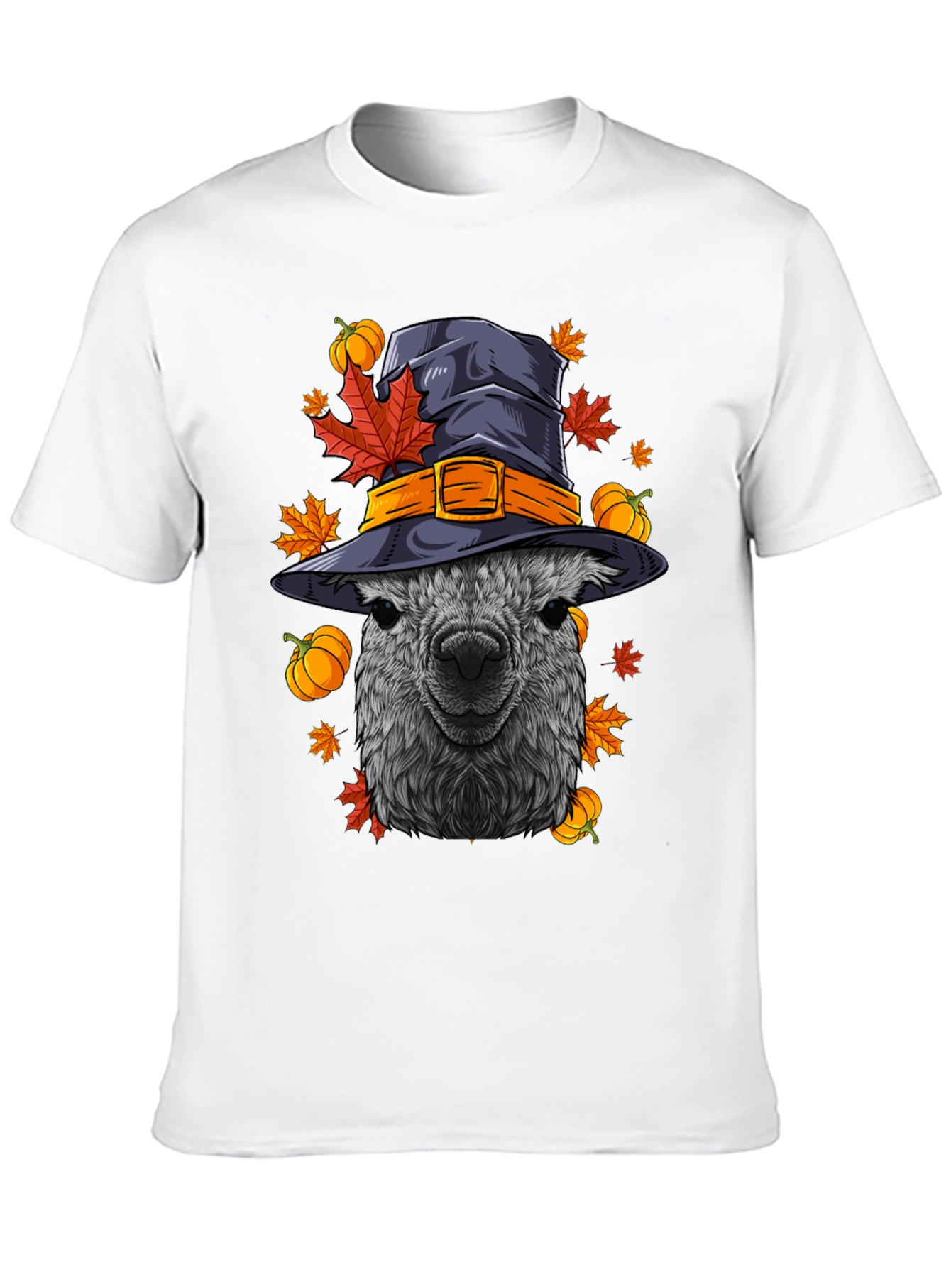 Halloween Alpaca Witch Hat T-Shirt