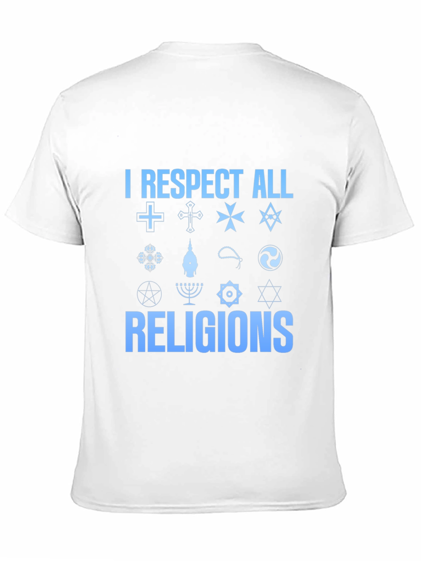 I Respect All Religions T-Shirt - Unisex Black Tee