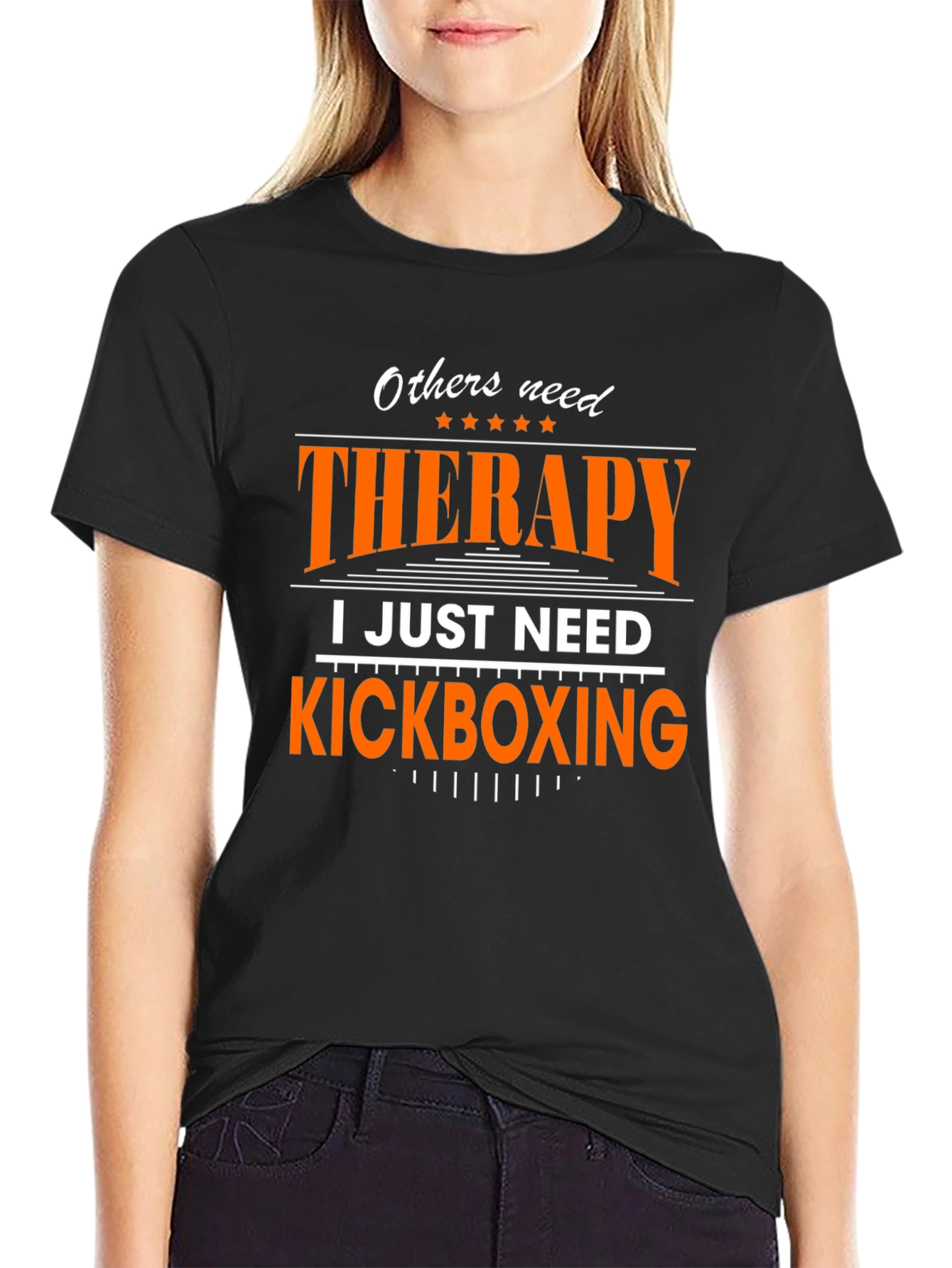Kickboxing Therapy T-Shirt - Funny Gym Workout Tee