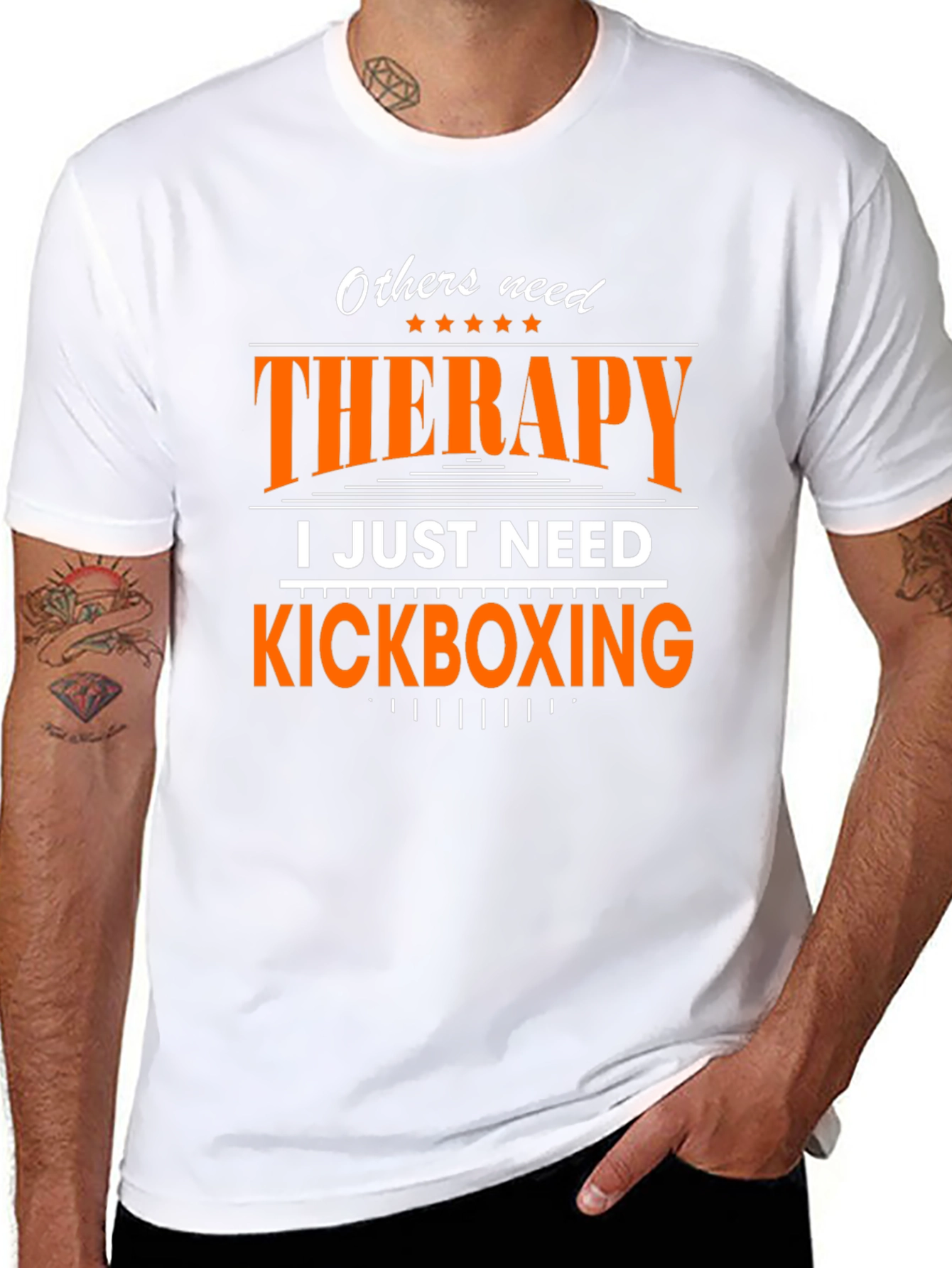 Kickboxing Therapy T-Shirt - Funny Gym Workout Tee
