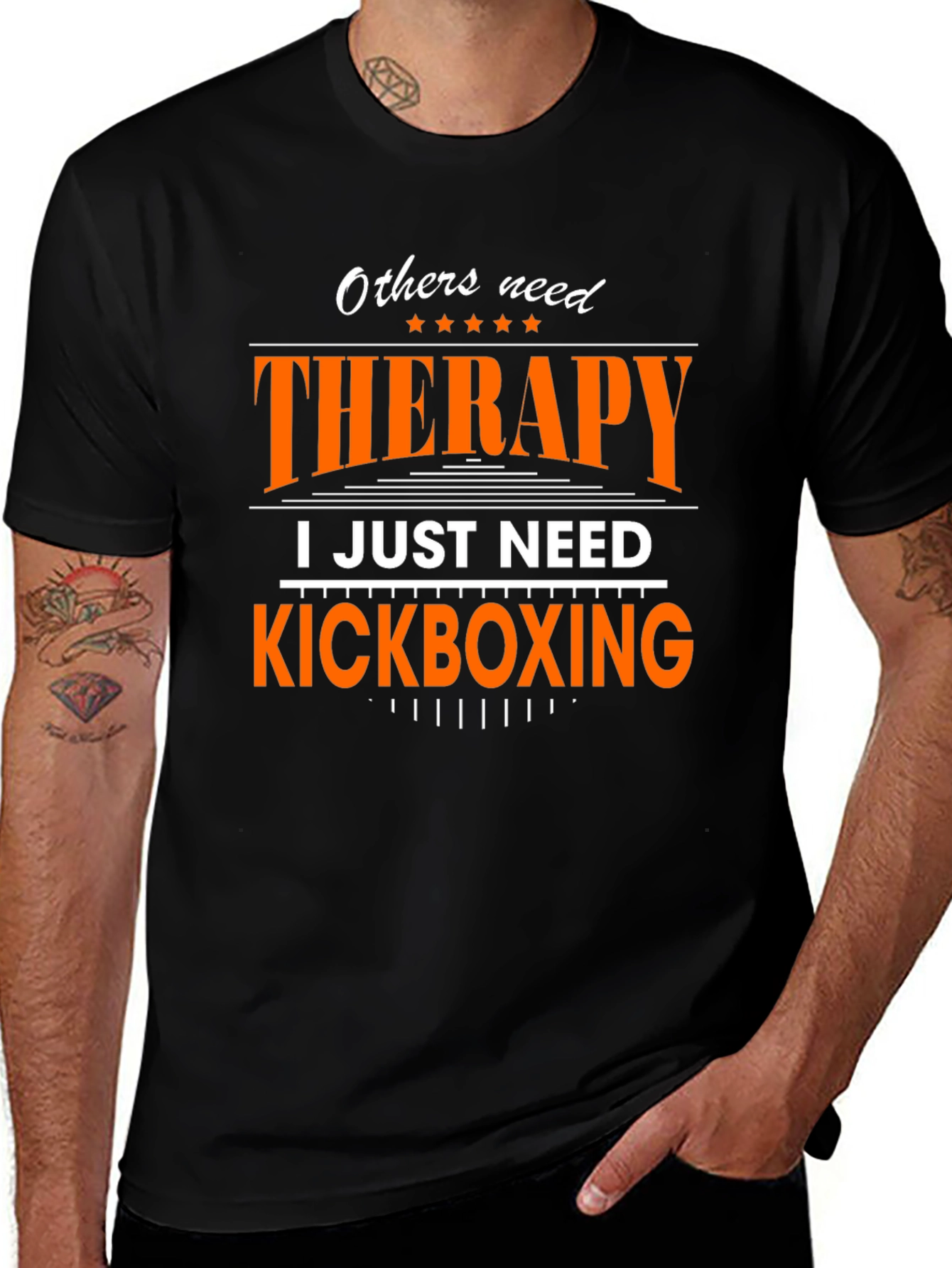 Kickboxing Therapy T-Shirt - Funny Gym Workout Tee
