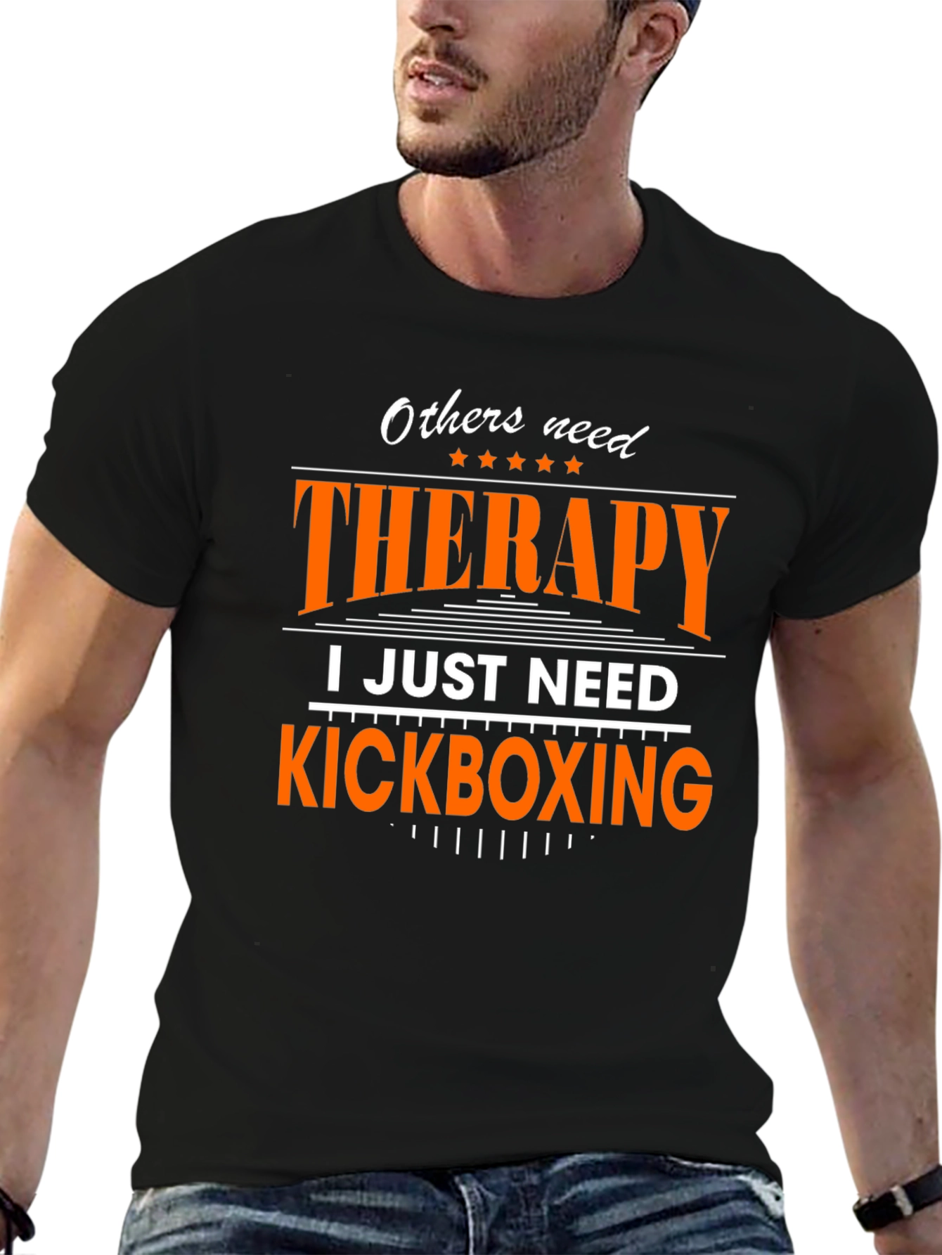 Kickboxing Therapy T-Shirt - Funny Gym Workout Tee