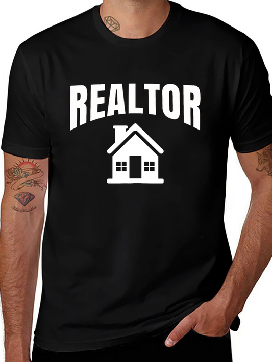 Realtor Graphic Tee - Black Cotton Blend