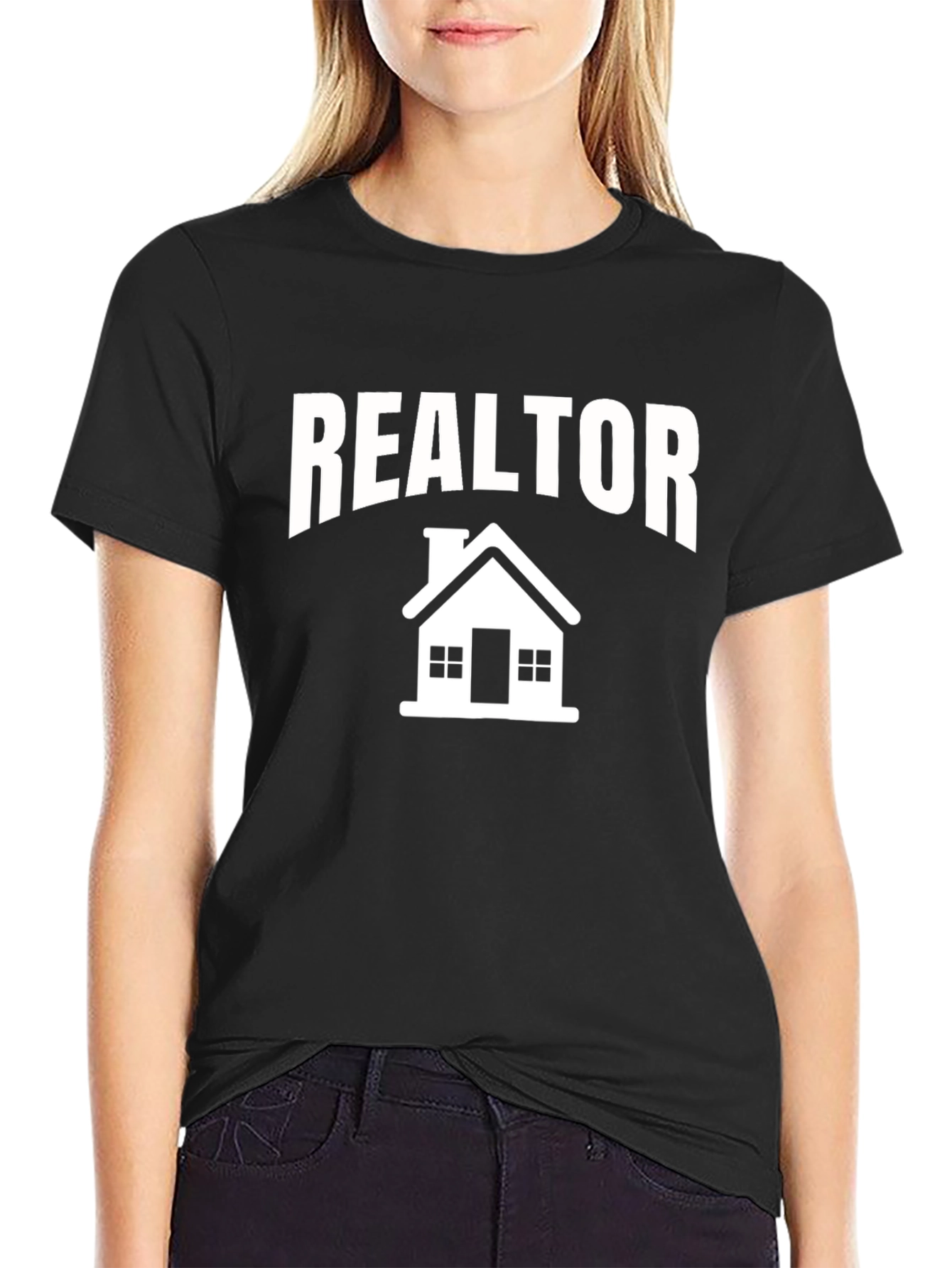 Realtor Graphic Tee - Black Cotton Blend