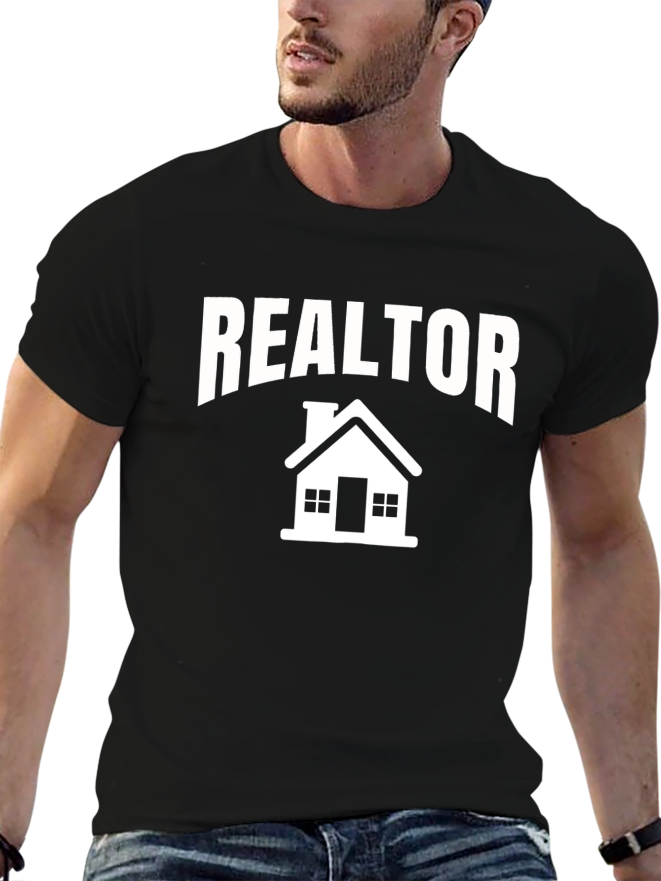 Realtor Graphic Tee - Black Cotton Blend