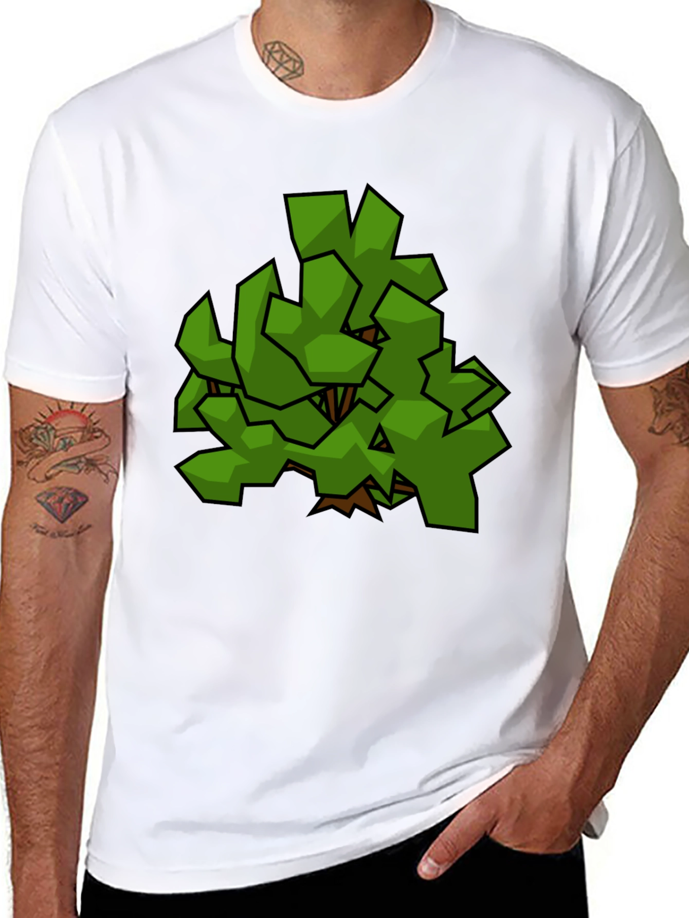 Geometric Bush Graphic T-Shirt