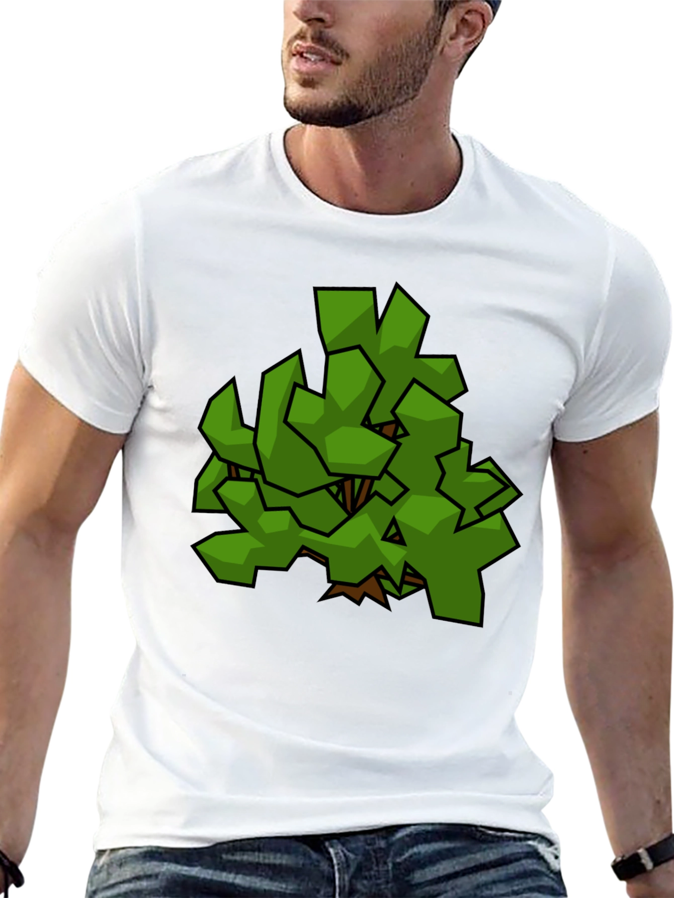 Geometric Bush Graphic T-Shirt
