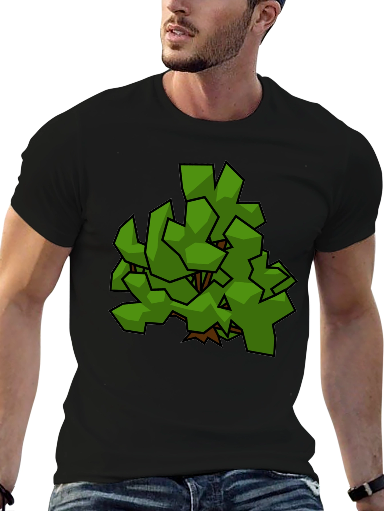 Geometric Bush Graphic T-Shirt