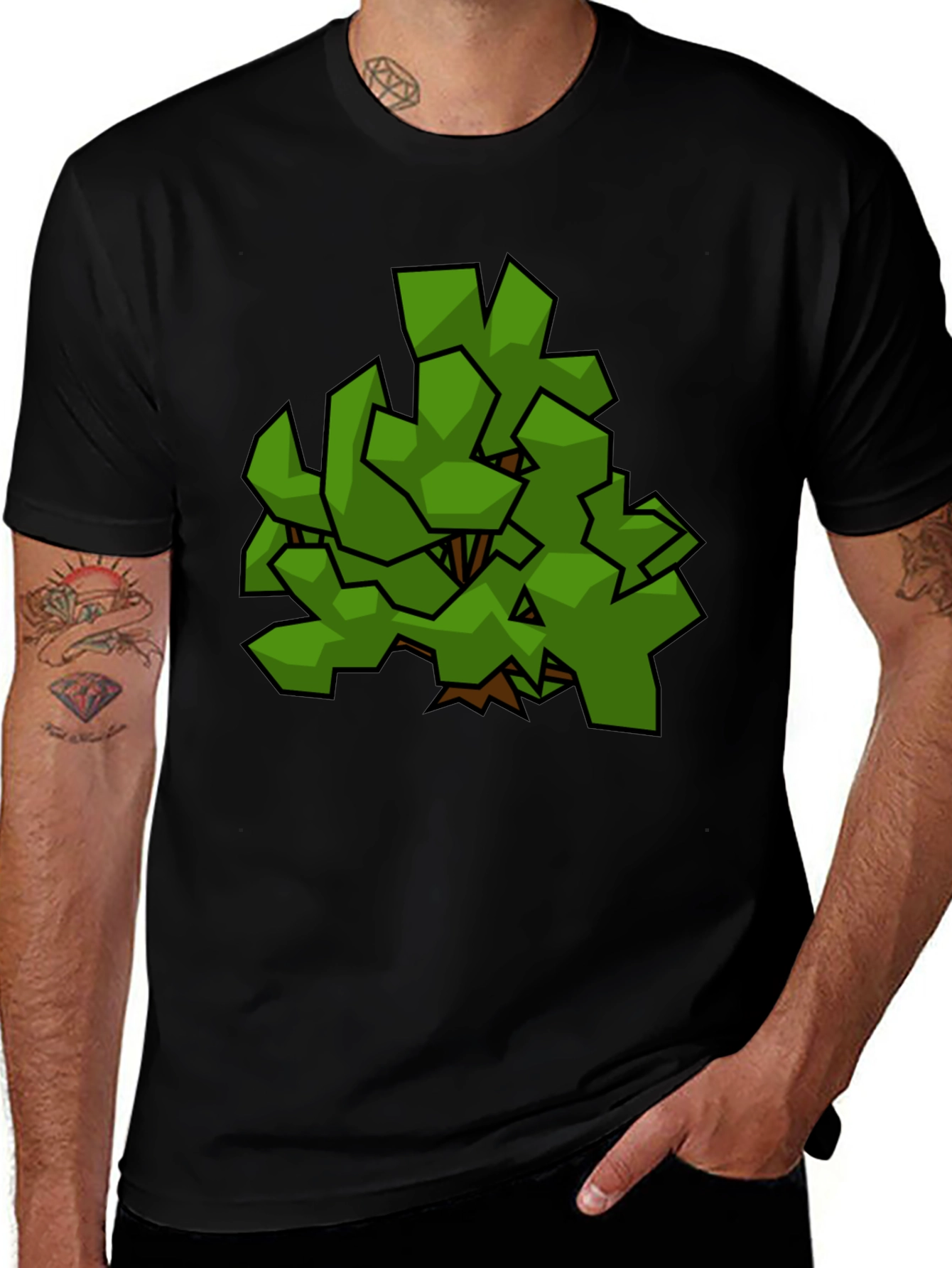 Geometric Bush Graphic T-Shirt