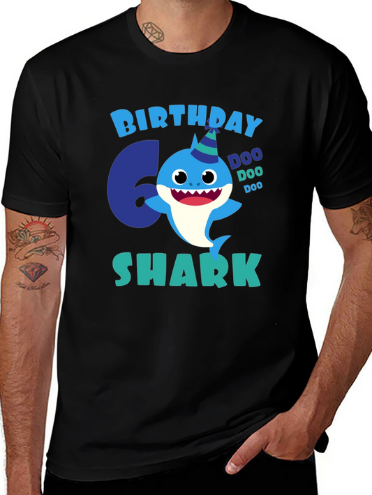 6th Birthday Shark T-Shirt