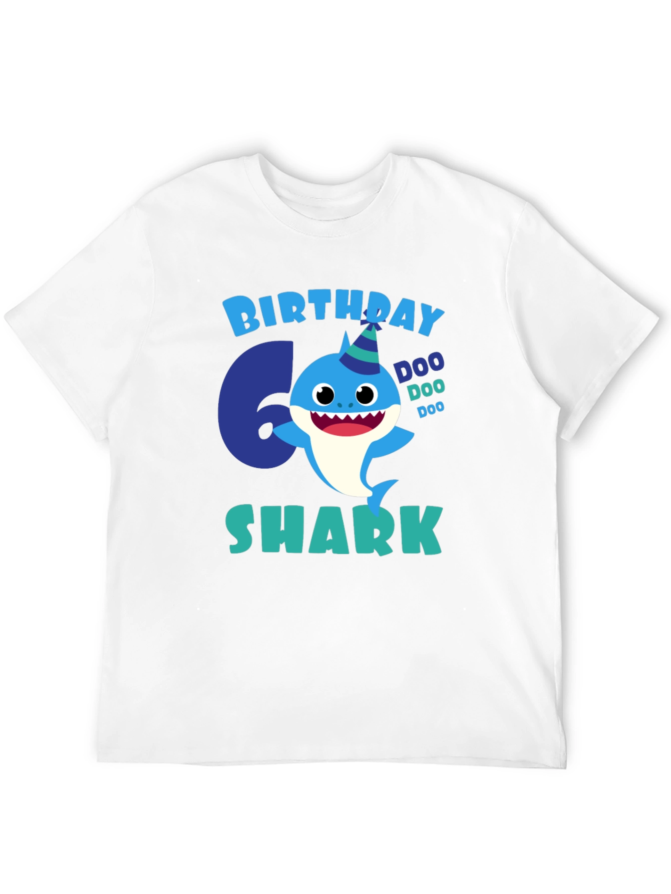 6th Birthday Shark T-Shirt