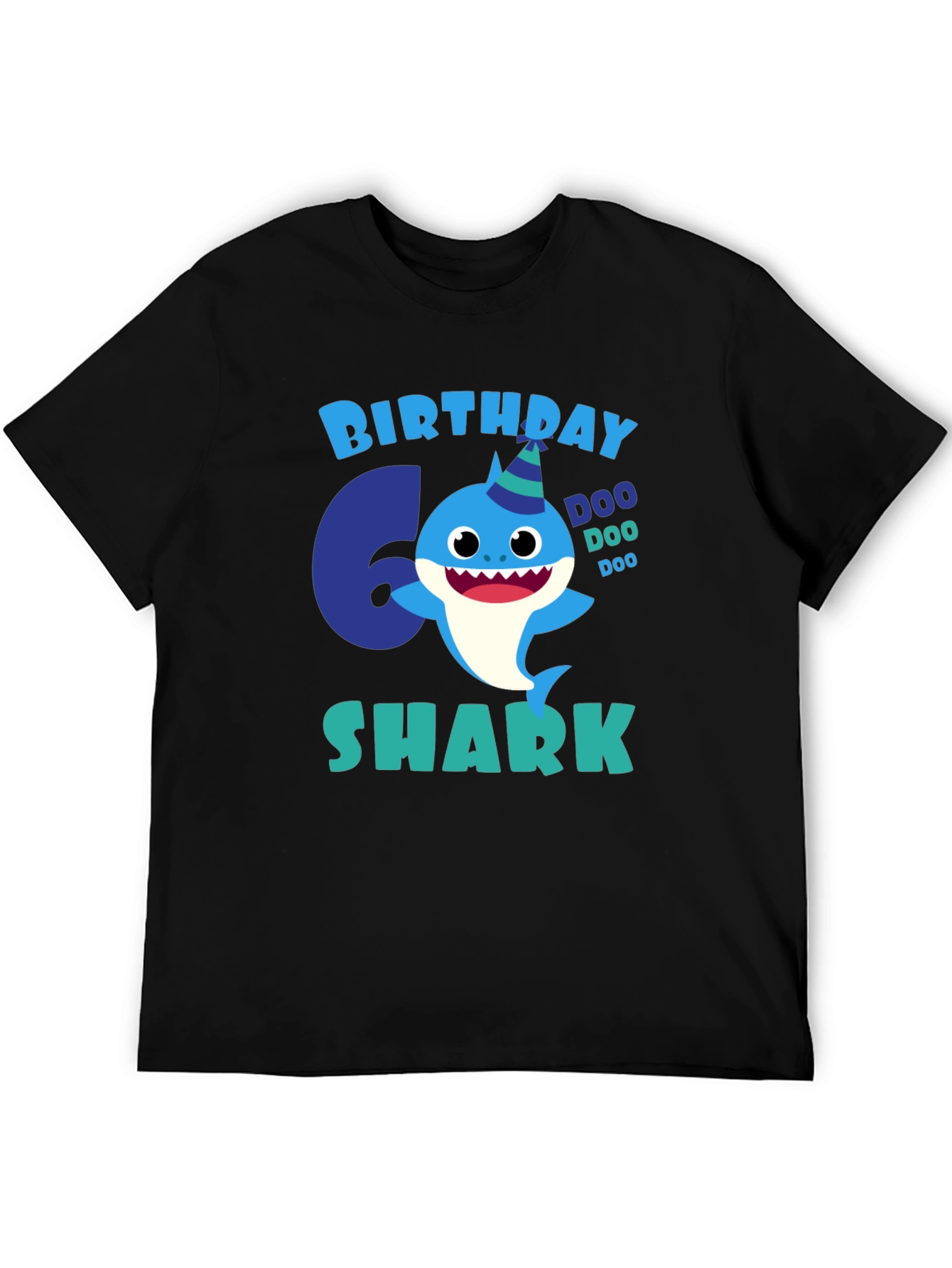 6th Birthday Shark T-Shirt