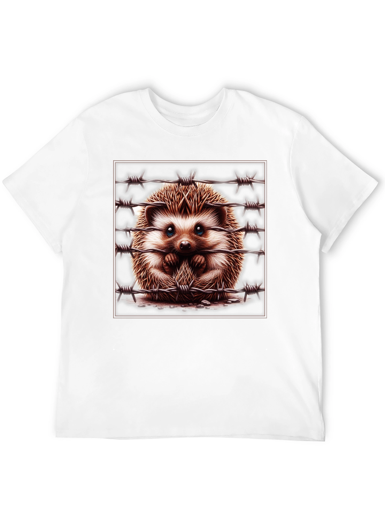 Hedgehog Barbed Wire Graphic Tee