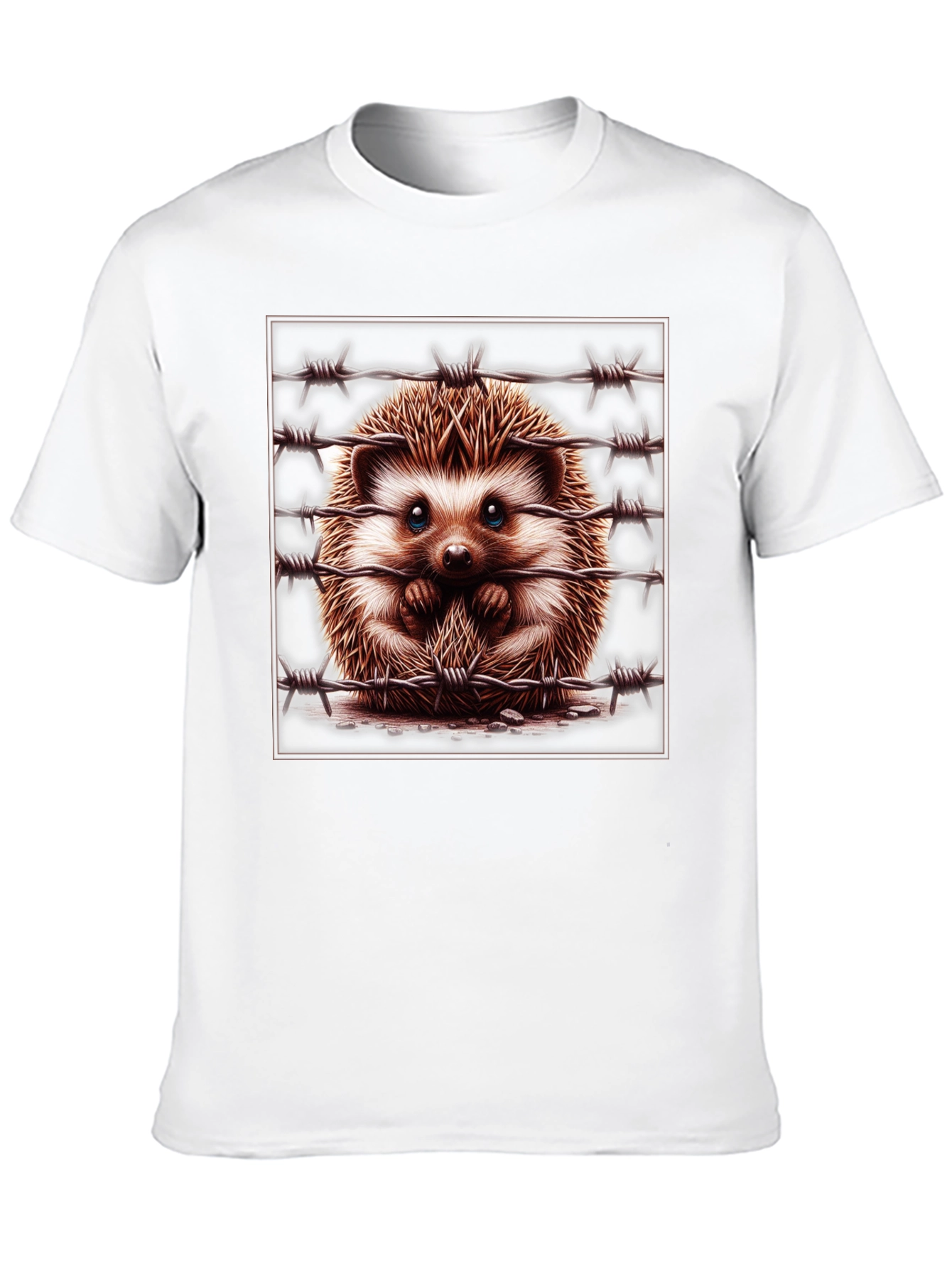 Hedgehog Barbed Wire Graphic Tee