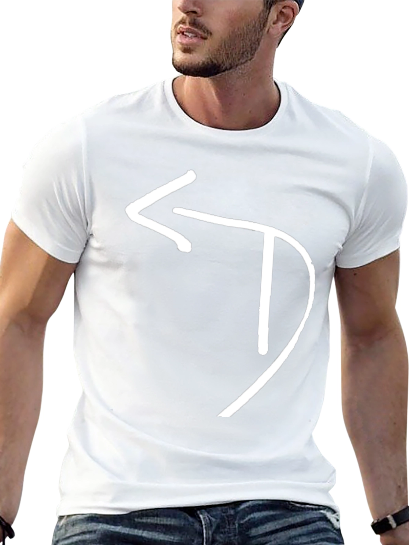Modern Arrow T-Shirt - Black Cotton Graphic Tee