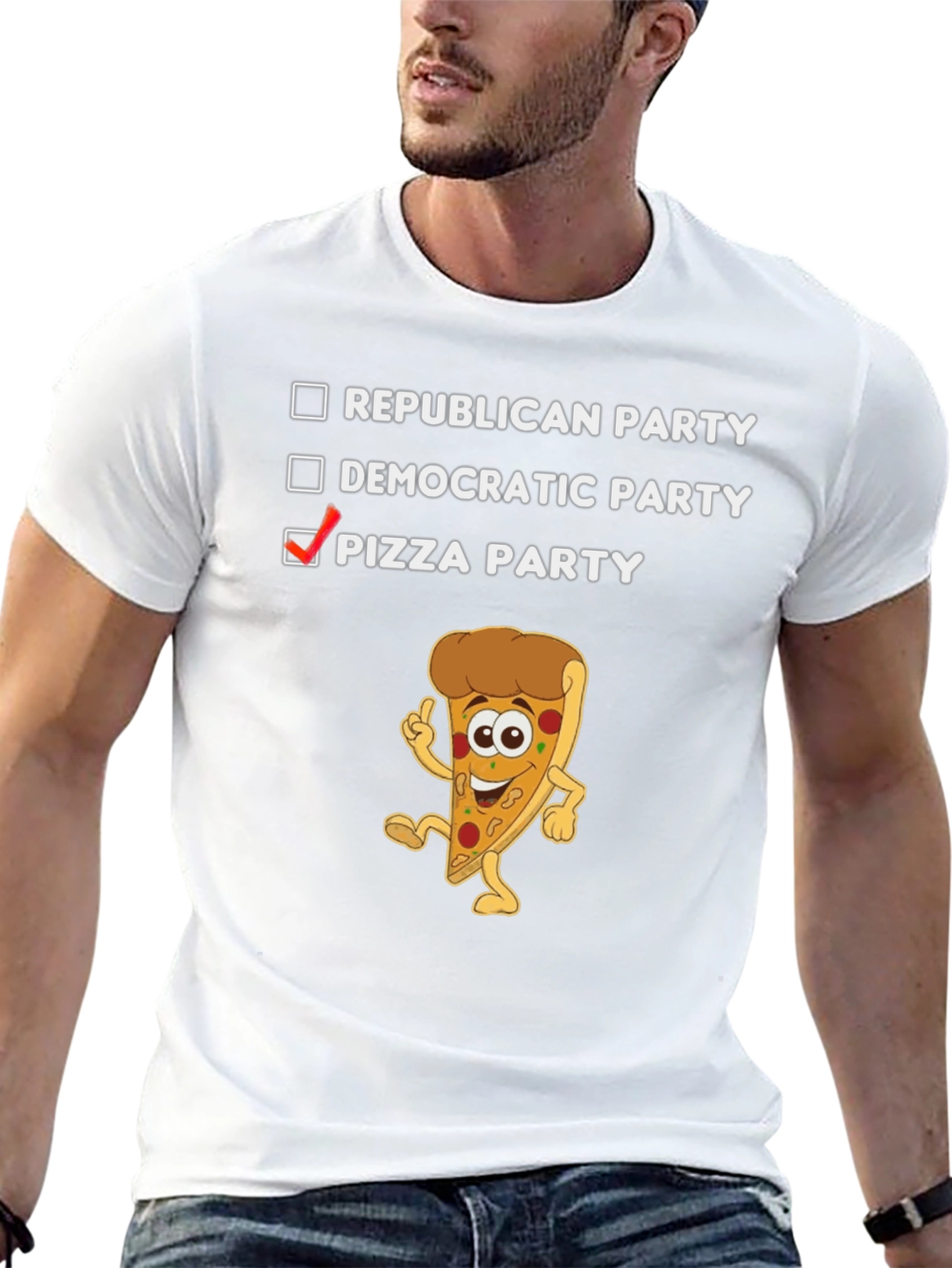 Pizza Party Political T-Shirt Funny Graphic Tee