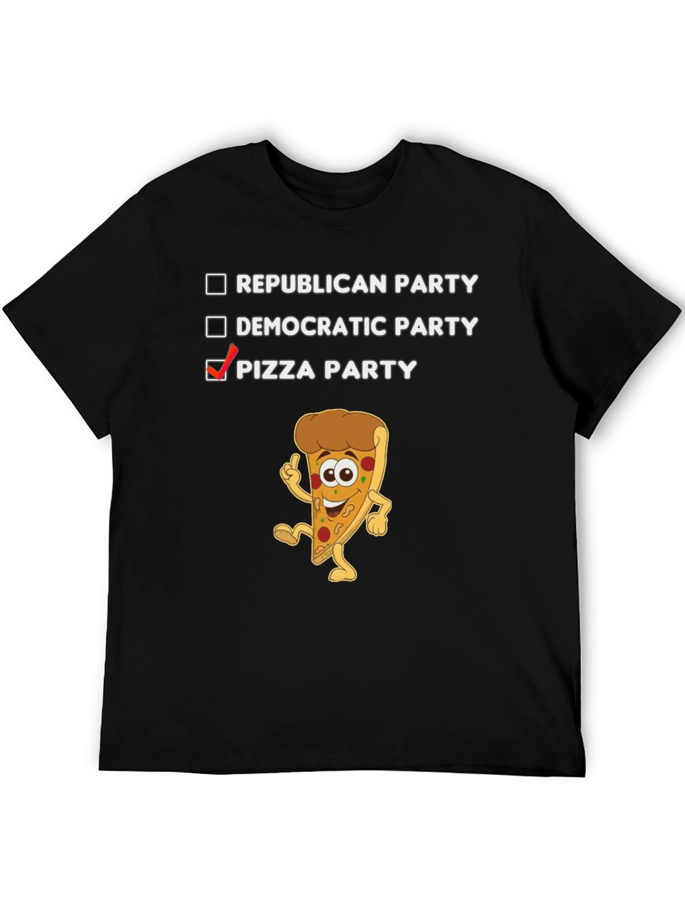Pizza Party Political T-Shirt Funny Graphic Tee