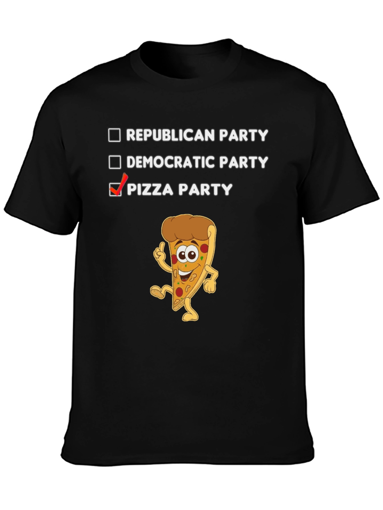 Pizza Party Political T-Shirt Funny Graphic Tee