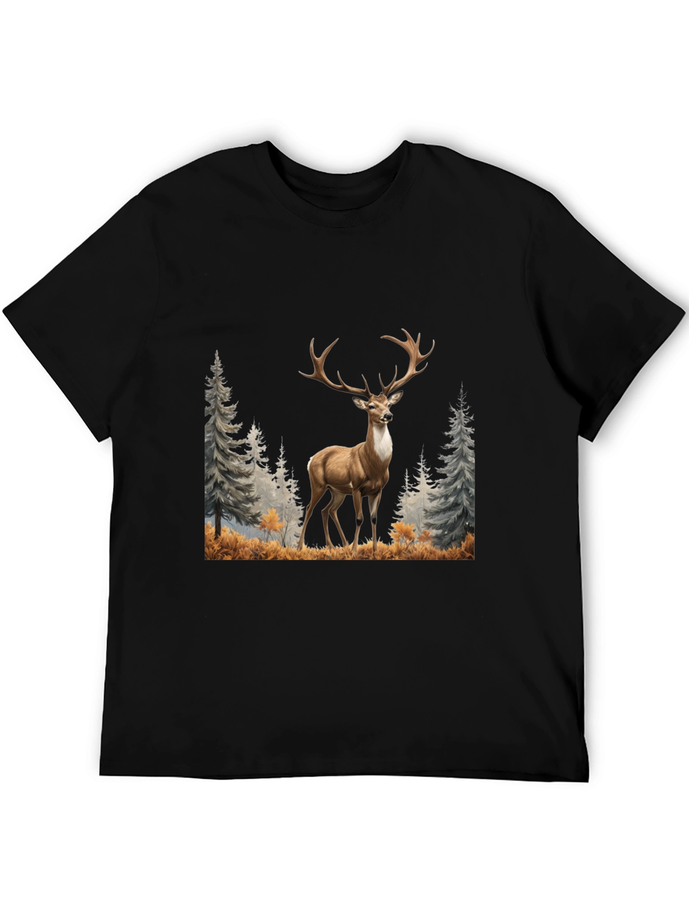 Deer Graphic Tee - Wildlife Inspired Mens T-Shirt