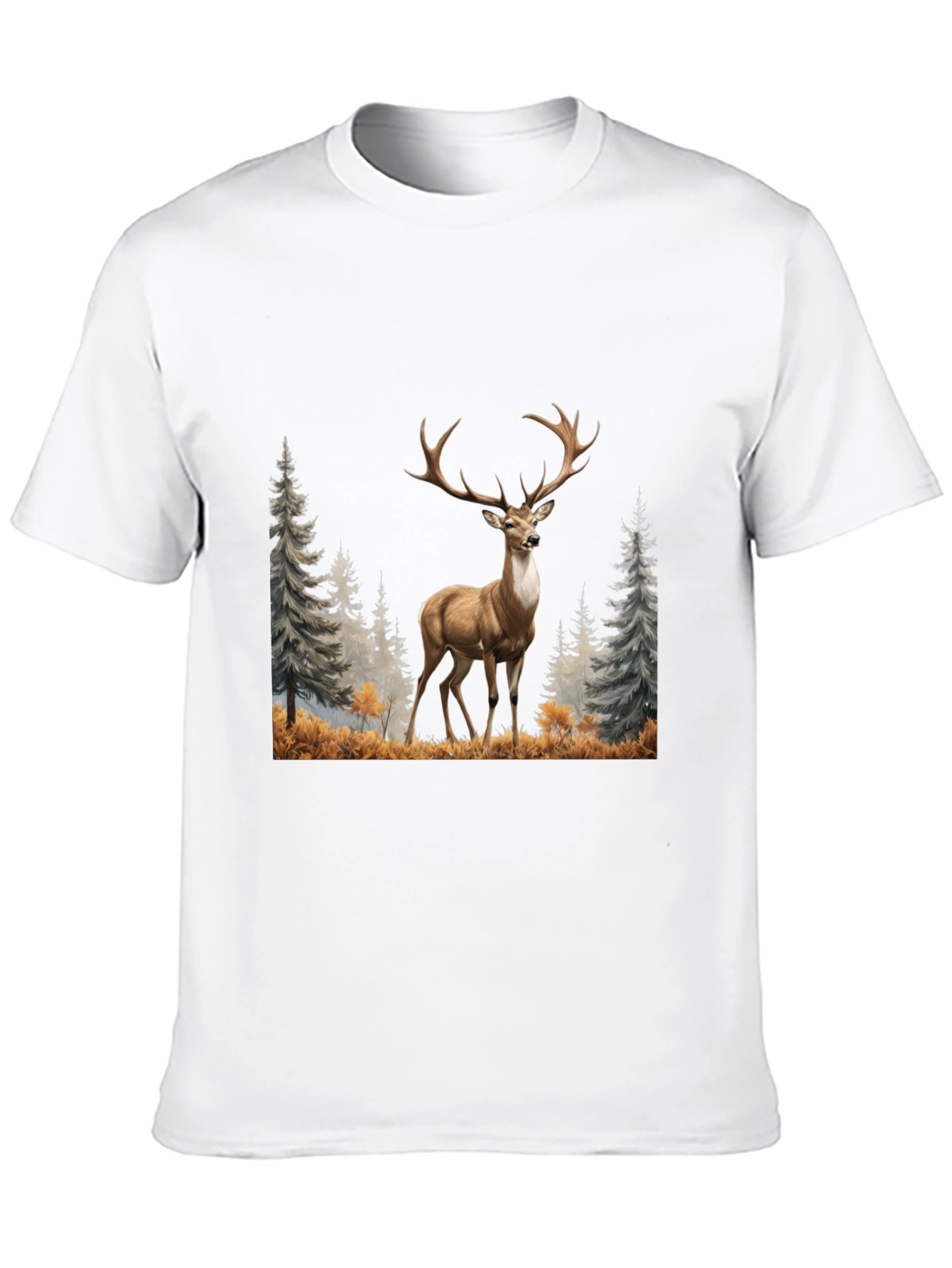 Deer Graphic Tee - Wildlife Inspired Mens T-Shirt